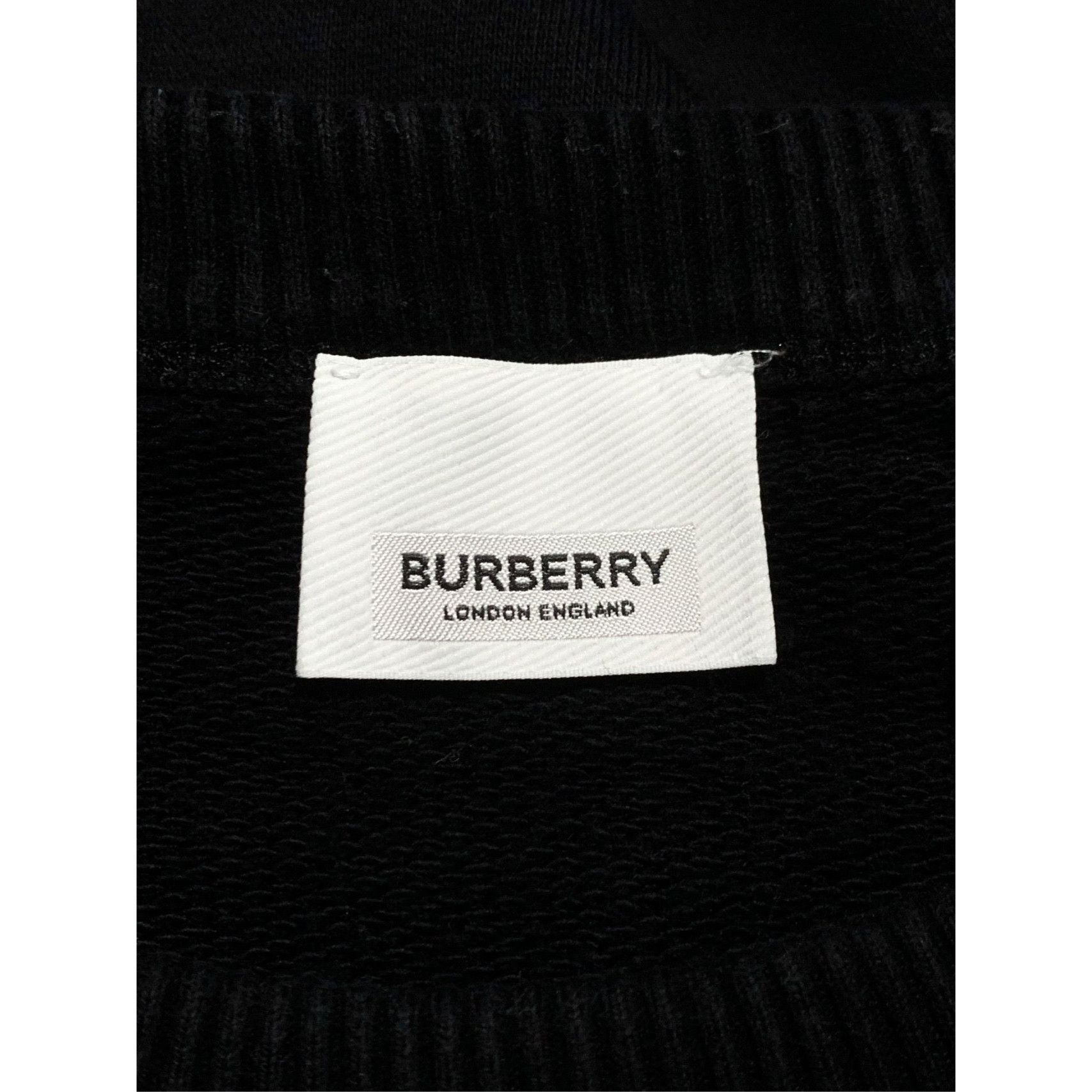 Burberry Burberry Black Logo Striped Patchwork Sweatshirt L Long-Slee Size US L / EU 52-54 / 3 - 2 Thumbnail