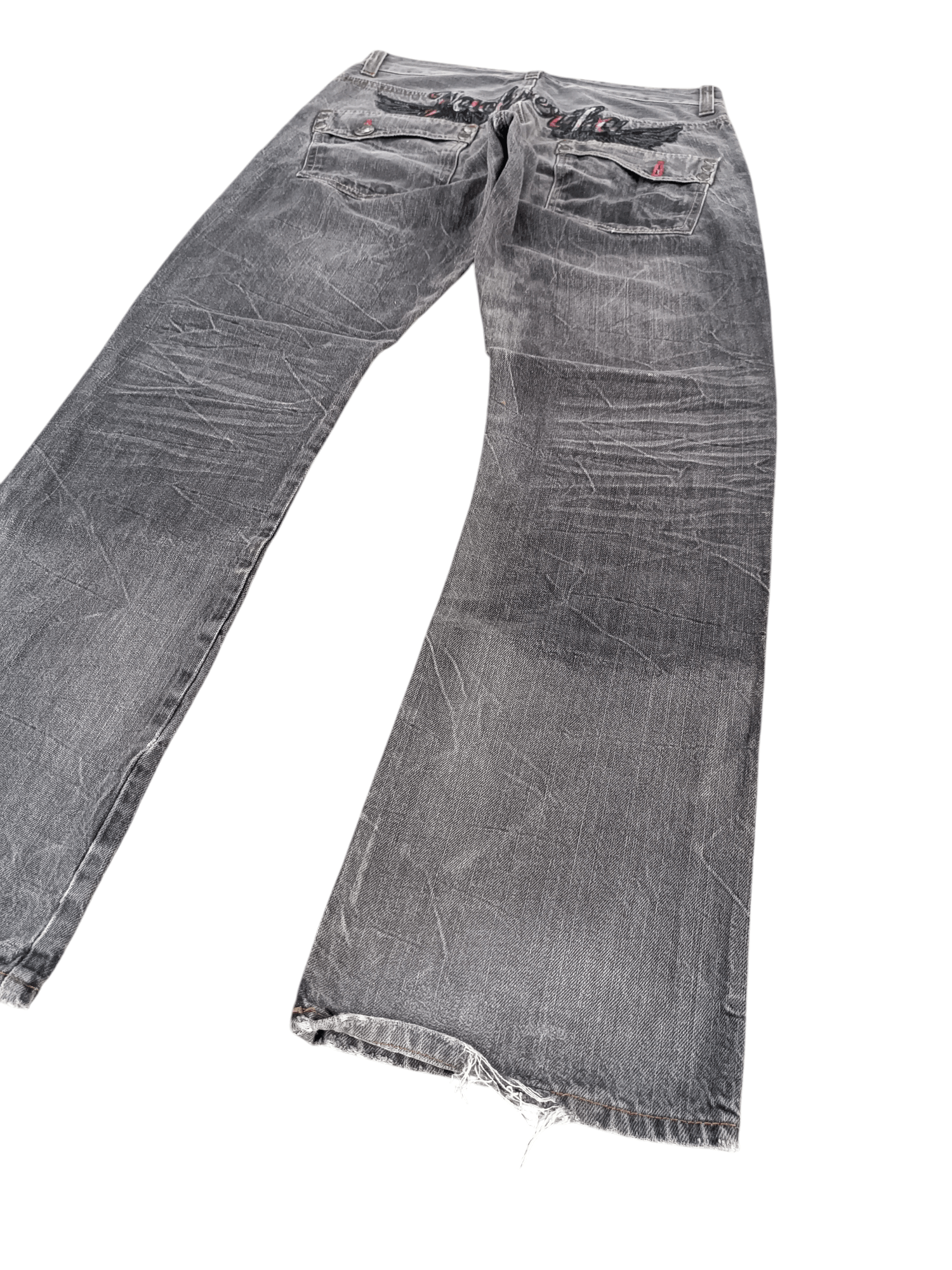 FLARED Jack Serika Embroidery Angel Wing Denim