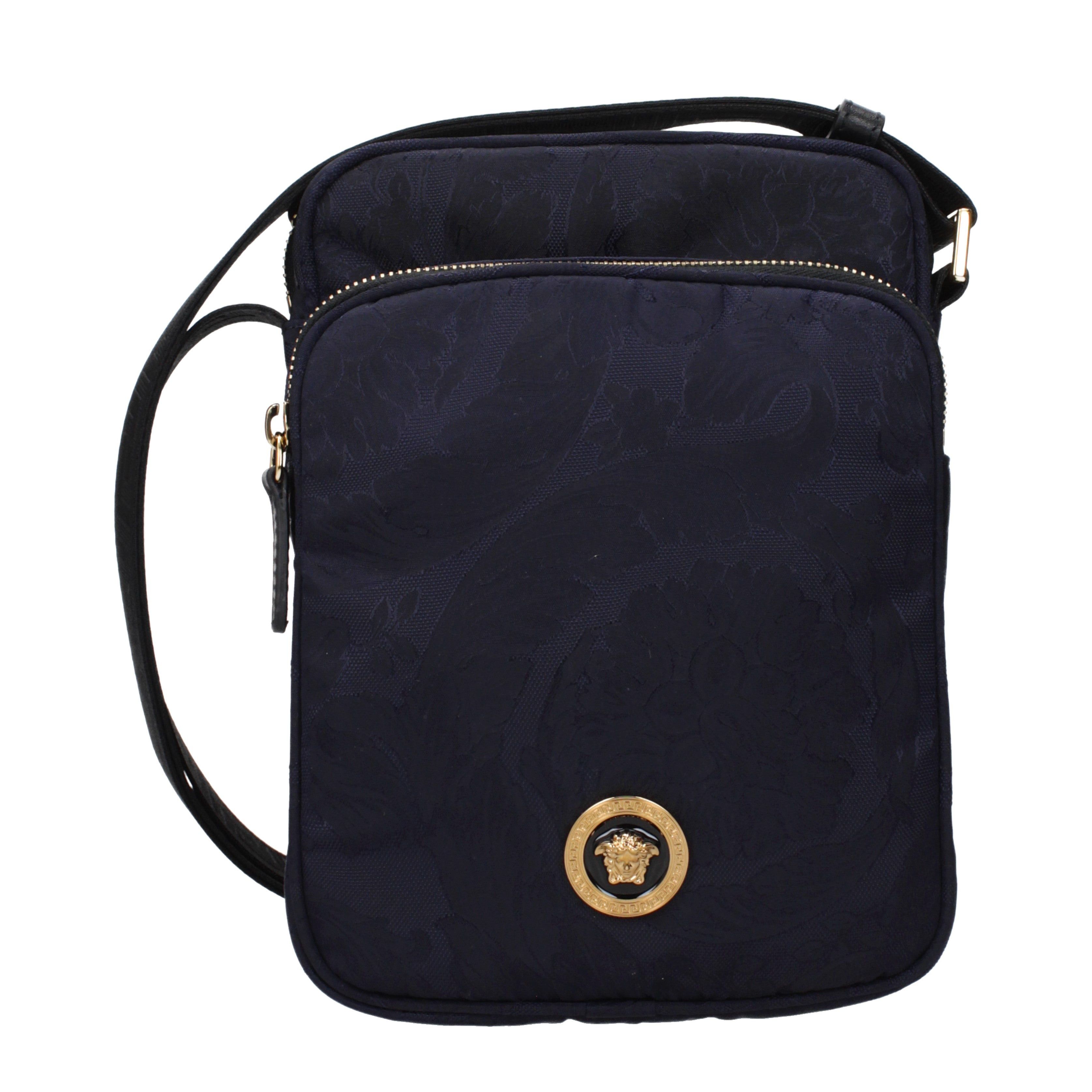 Versace Versace Crossbody Bags Men Fabric Blue/Blue Navy Size ONE SIZE - 1 Thumbnail