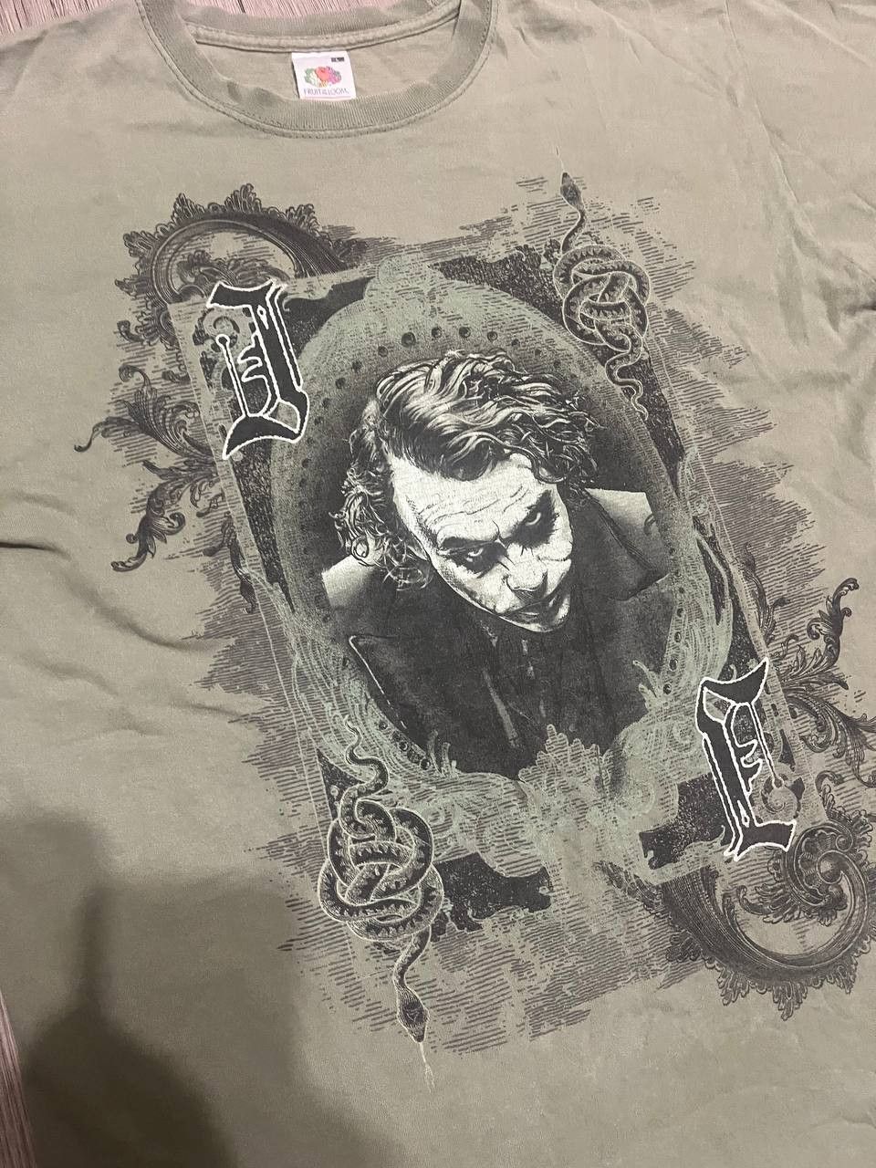 DC Comics × Fruit Of The Loom × Vintage Batman Dark Knight Heath Ledger Joker Card Vintage t shirt Size US L / EU 52-54 / 3 - 2 Thumbnail