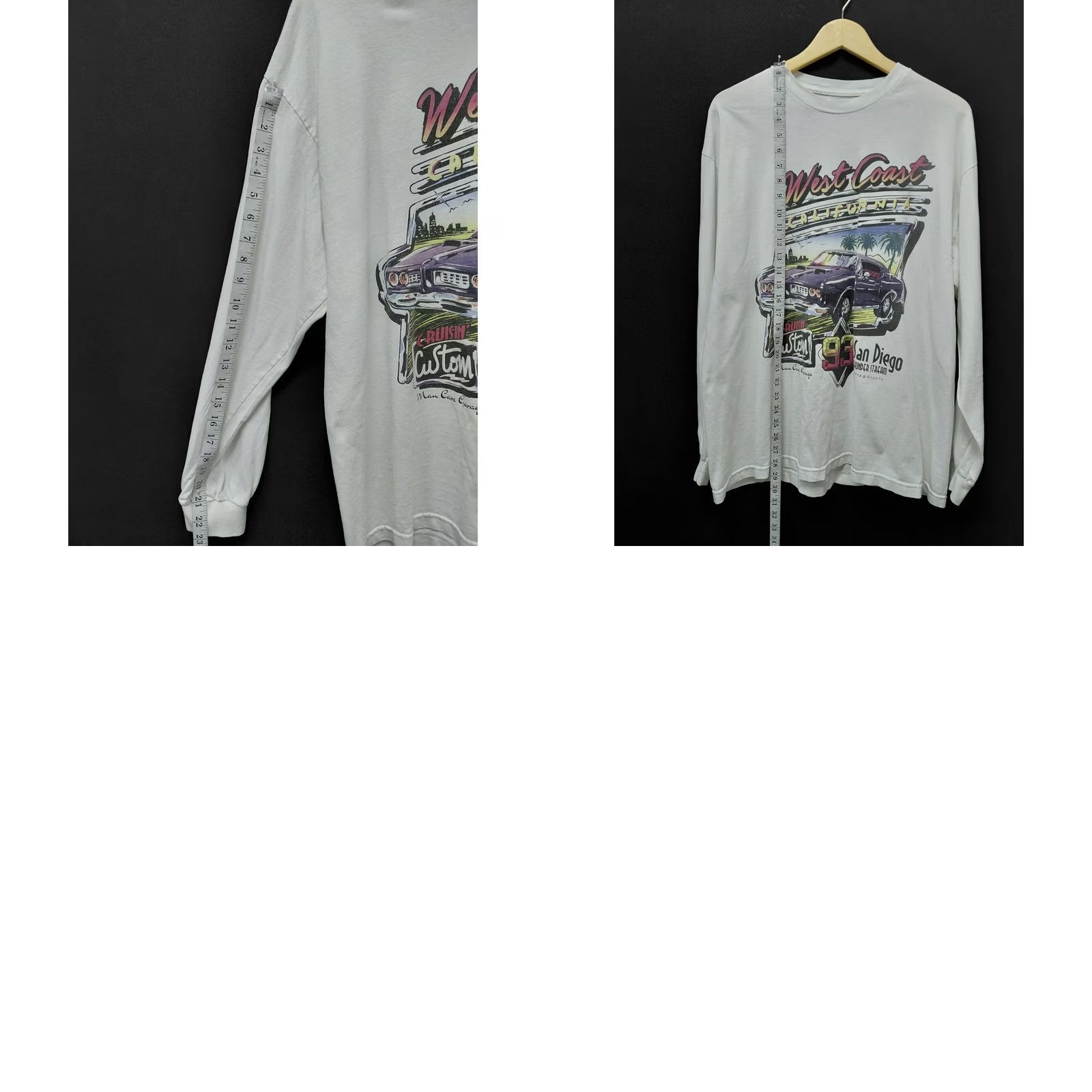 Vintage VINTAGE G. GALT San Diego Thunder Stream 1993 Graphic T-Shirt White Long Size L Mens Size US L / EU 52-54 / 3 - 8 Thumbnail