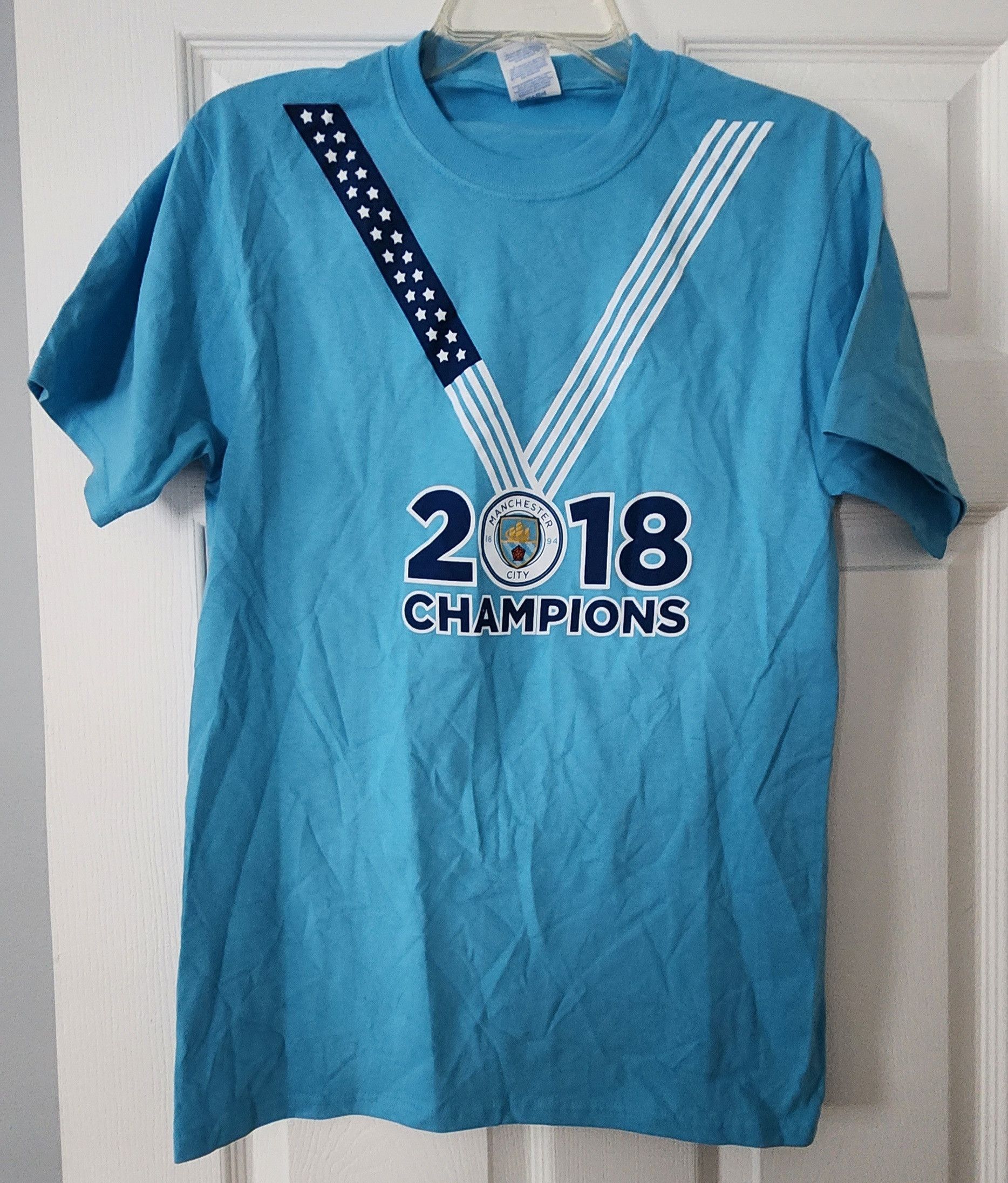 Port Authority NWOT Port & Company Manchester City 2018 Champions Shirt S Size US S / EU 44-46 / 1 - 1 Thumbnail