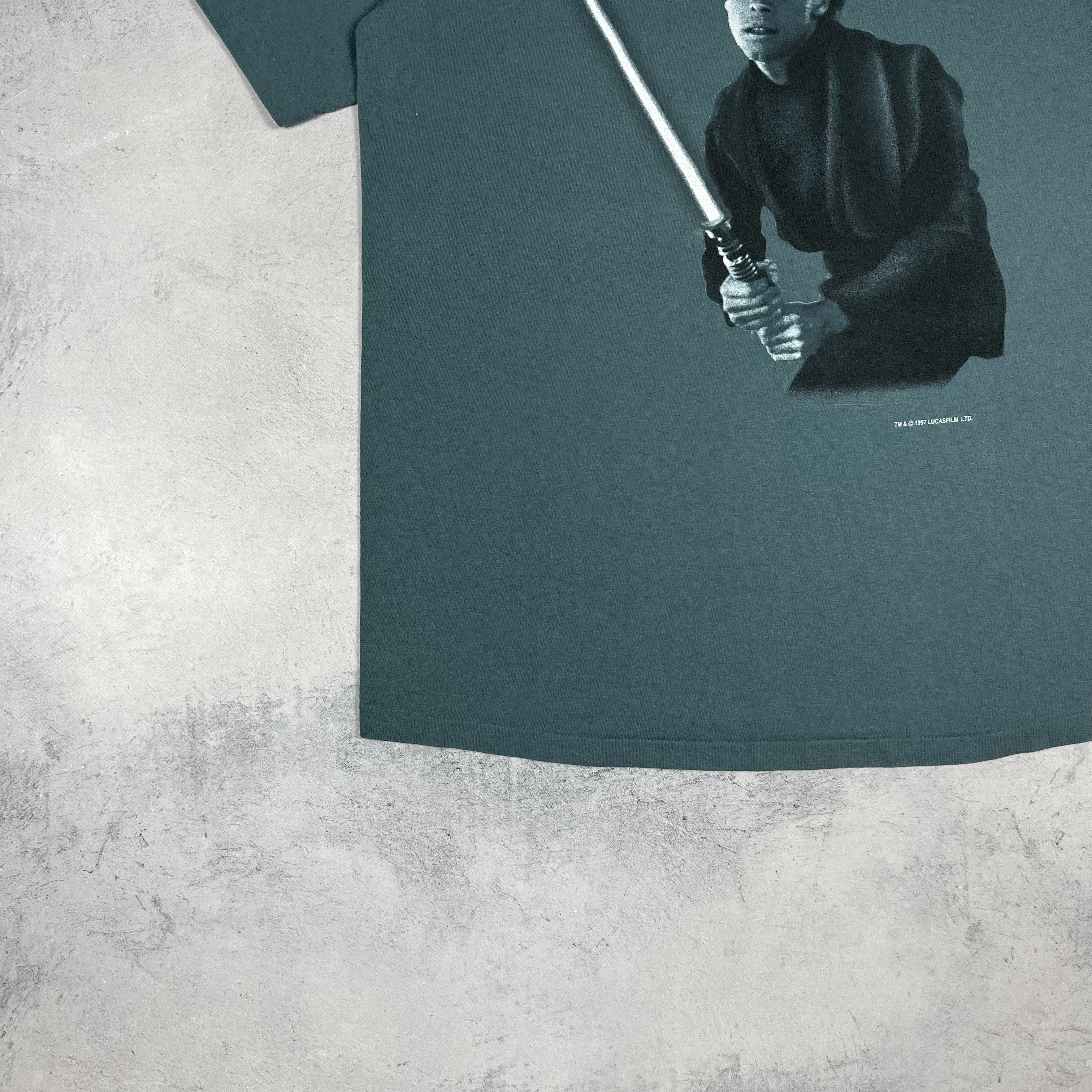 Star Wars Vintage Luke Skywalker Star Wars Rare Movie T Shirt 1997 Size US L / EU 52-54 / 3 - 5 Thumbnail