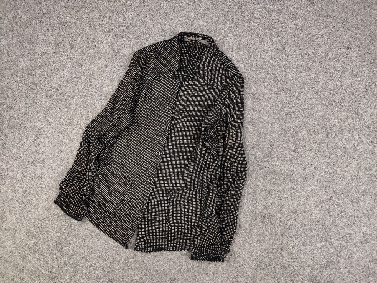 Transit Transit Par Such design Classic Black Knit Blazer Jacket Size M / US 6-8 / IT 42-44 - 3 Thumbnail