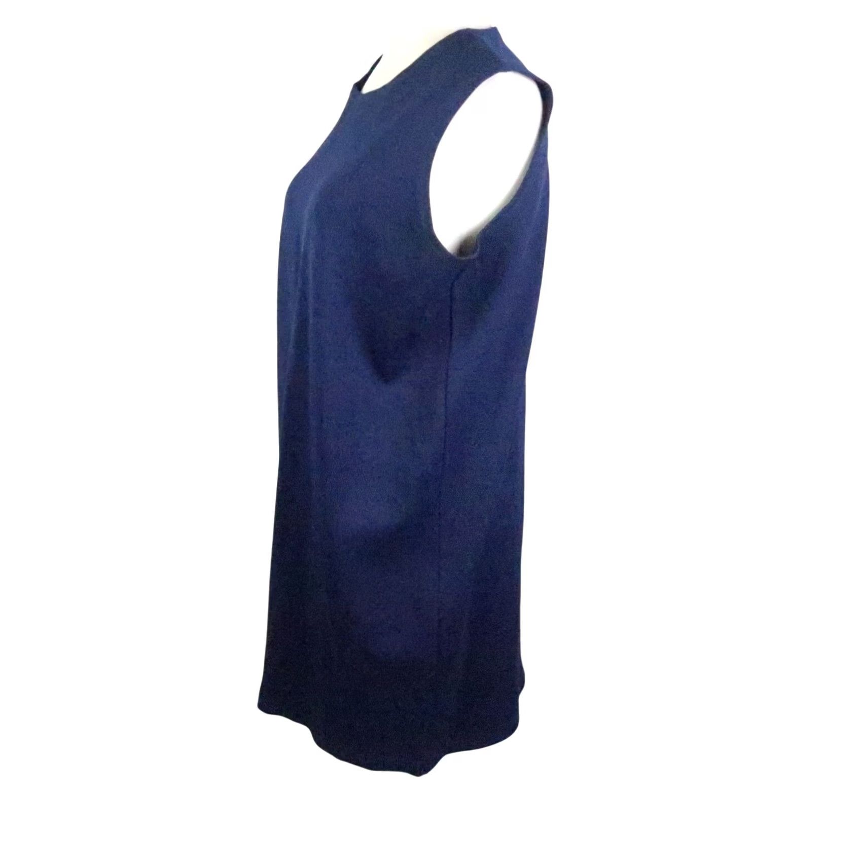 Ralph Lauren VINTAGE Lauren Ralph Lauren Navy Blue Knit Mini Tank Dress L Women Sleeveless Casual Summer Spring Fall 32" Length Mens/Womens Size L / US 10 / IT 46 - 3 Thumbnail