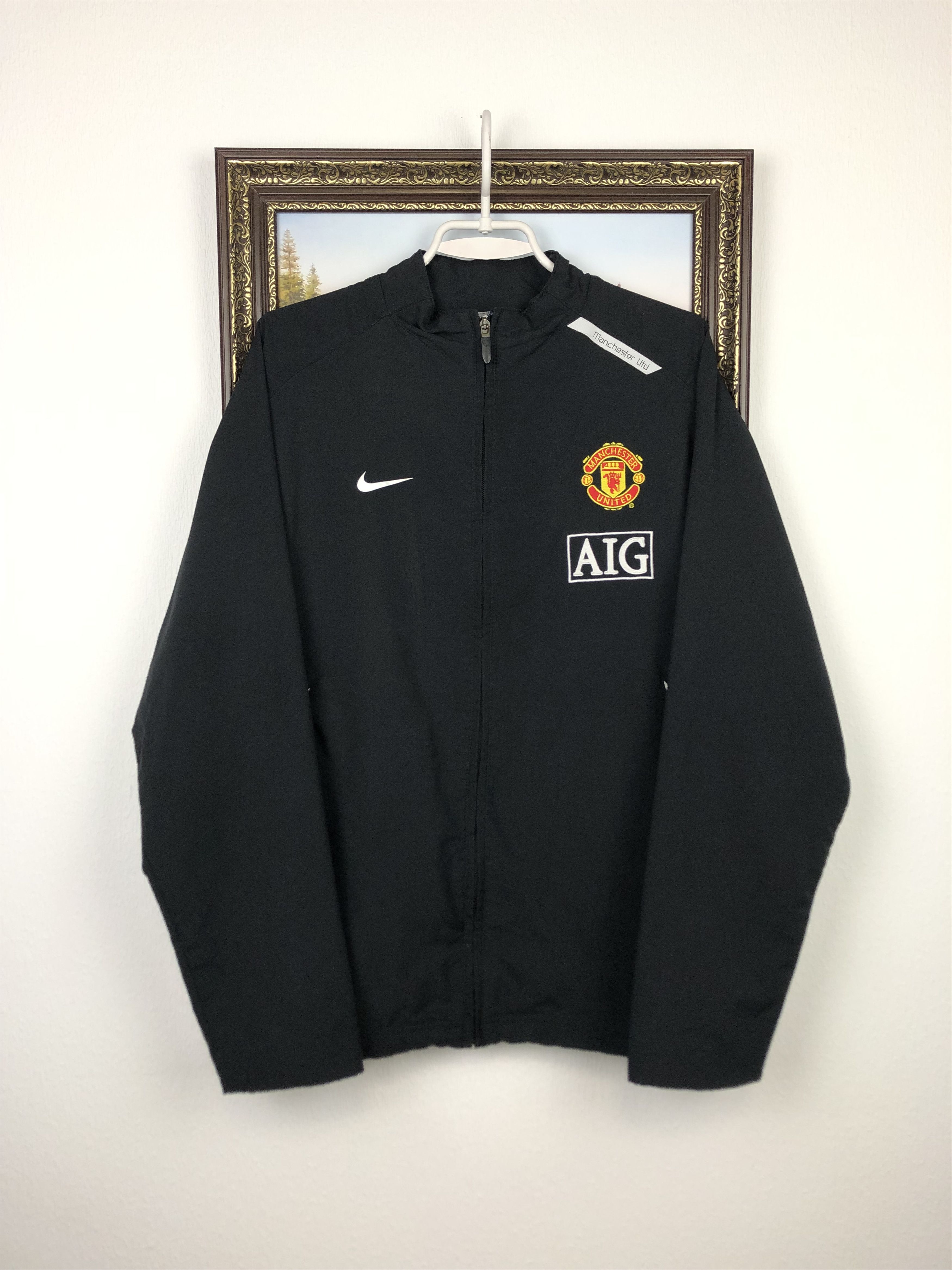 Nike × Vintage Vintage Nike Manchester United Football Jacket Soccer Track Size US L / EU 52-54 / 3 - 1 Thumbnail