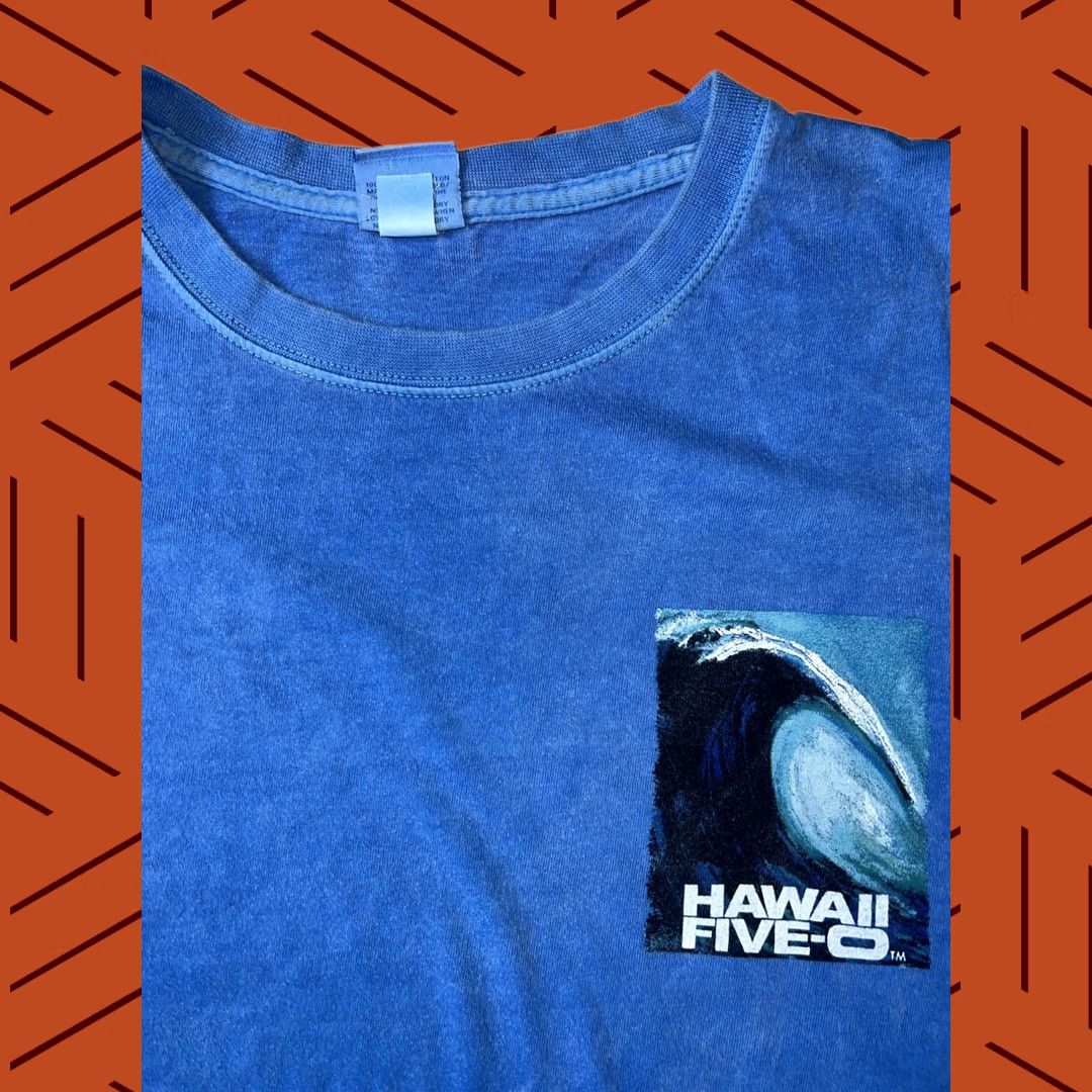 Vintage Hawaii Five-O Crazy Shirts T-Shirt Logo Graphic Print Vintage L Blue Mens Regular Short Sleeve Crew Neck Shirt Size US L / EU 52-54 / 3 - 1 Thumbnail
