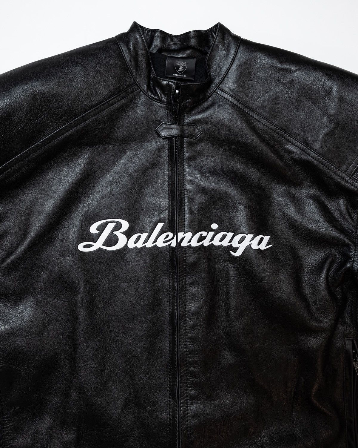 Balenciaga × Lamborghini LEATHER RACER JACKET Size US XL / EU 56 / 4 - 3 Thumbnail