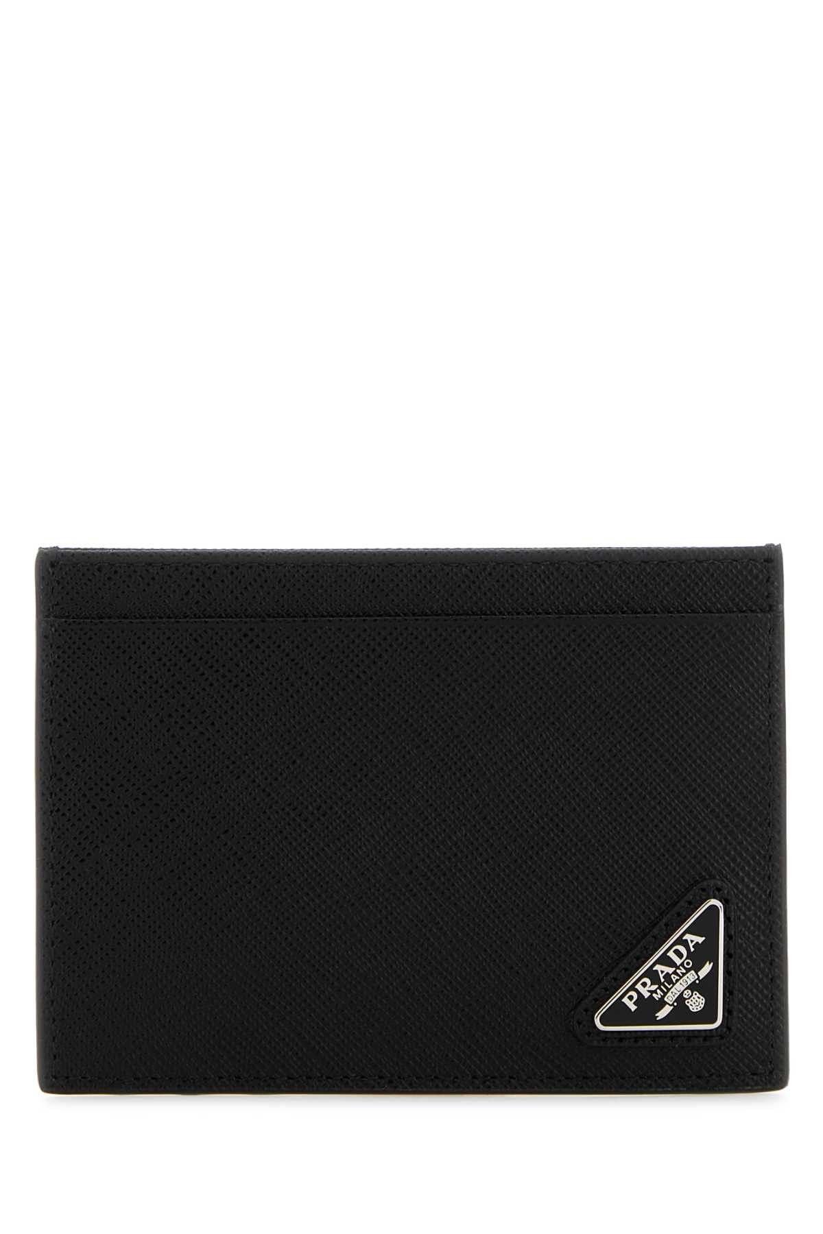 Prada Black Leather Card Holder Size ONE SIZE - 1 Thumbnail