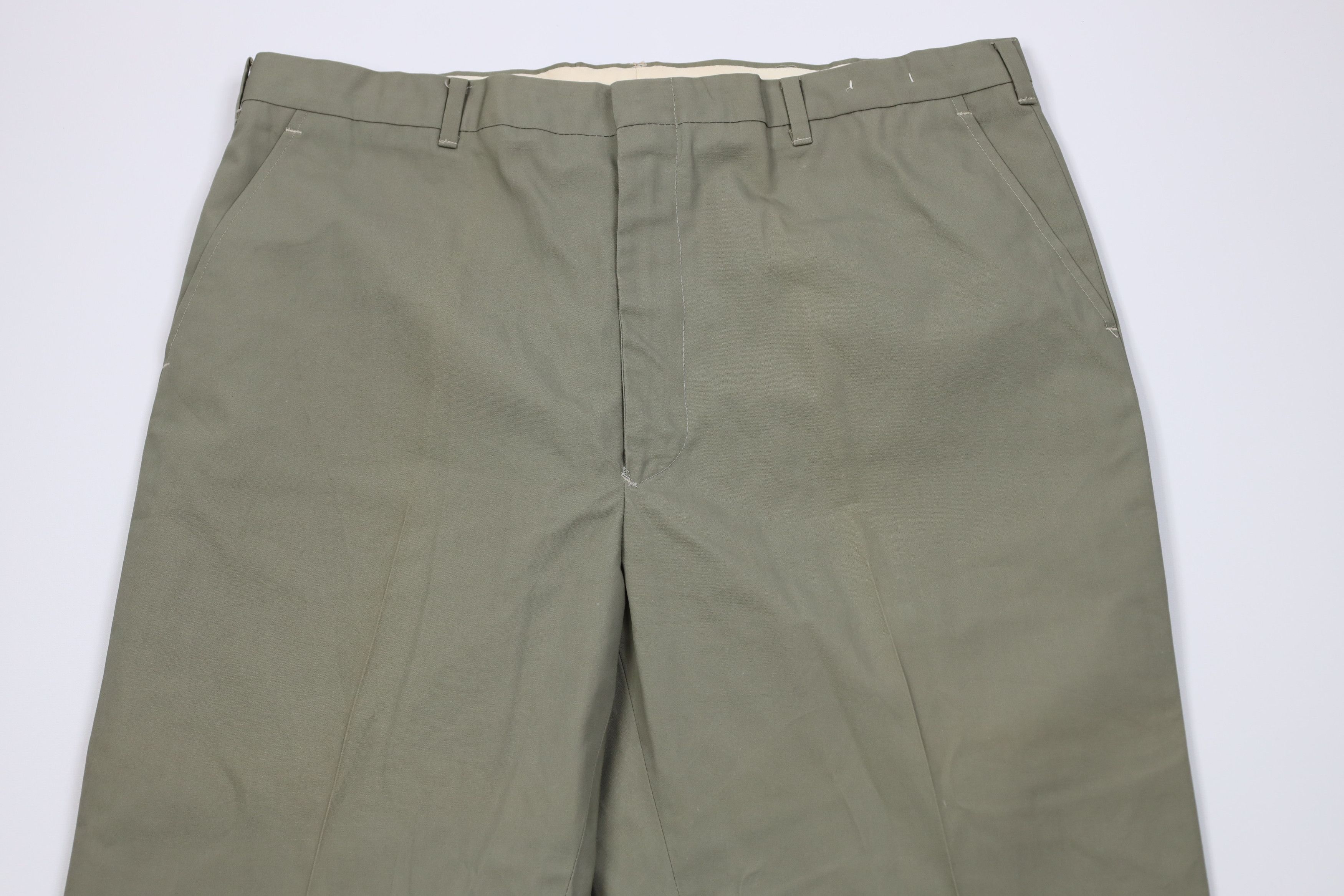 Vintage Vintage 60s 70s Streetwear Leg Chino Pants Light Green Size US 34 / EU 50 - 2 Thumbnail