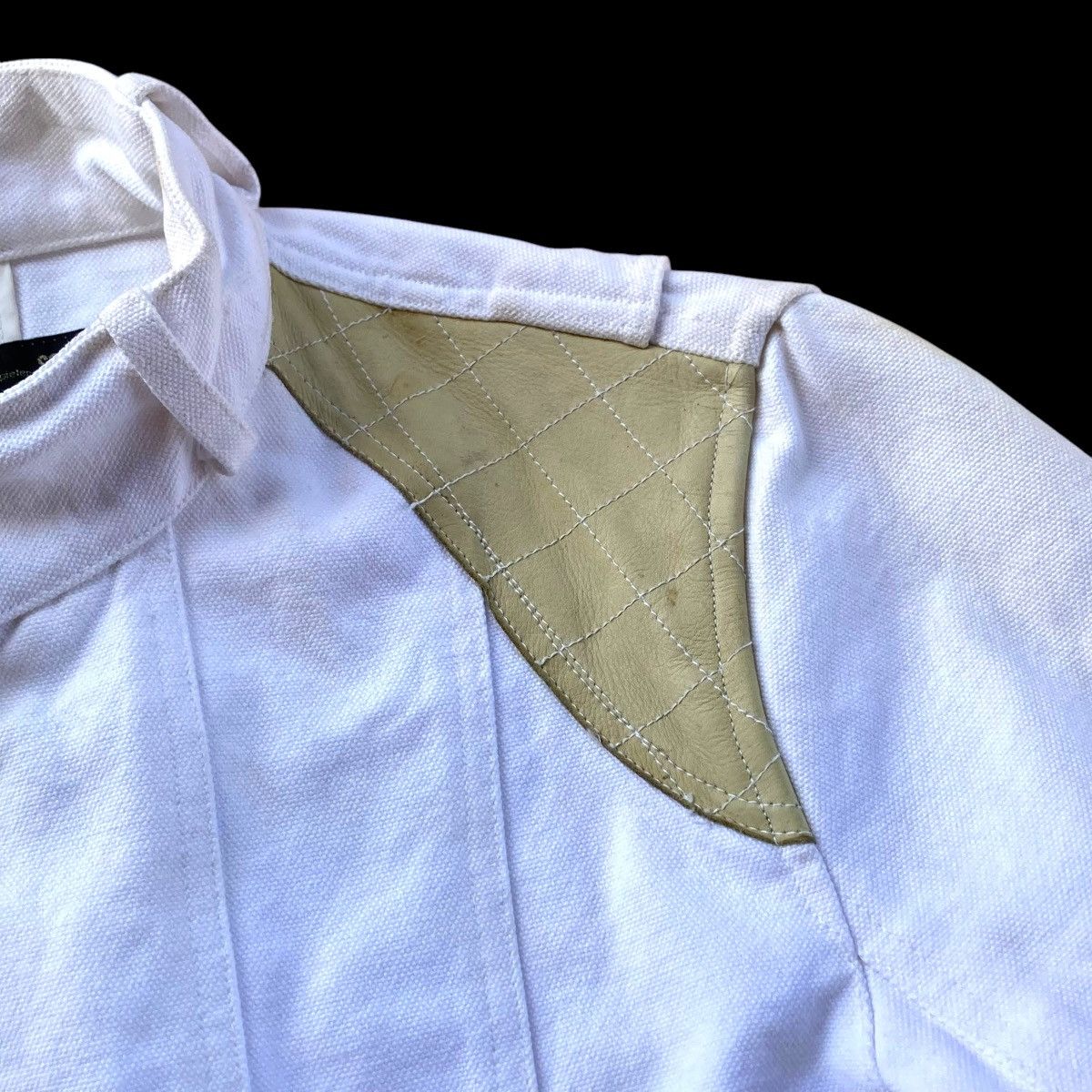 Schlussel 🇯🇵 SCHLUSSEL DOUBLE COLLAR DENIM + COWHIDE JACKET Size US M / EU 48-50 / 2 - 6 Thumbnail