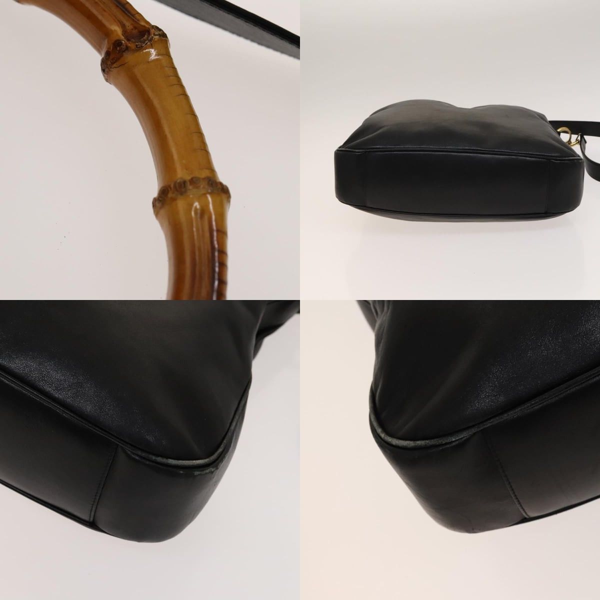 Gucci GUCCI Bamboo Shoulder Bag Leather Black Gold 001 001 Size ONE SIZE - 10 Thumbnail