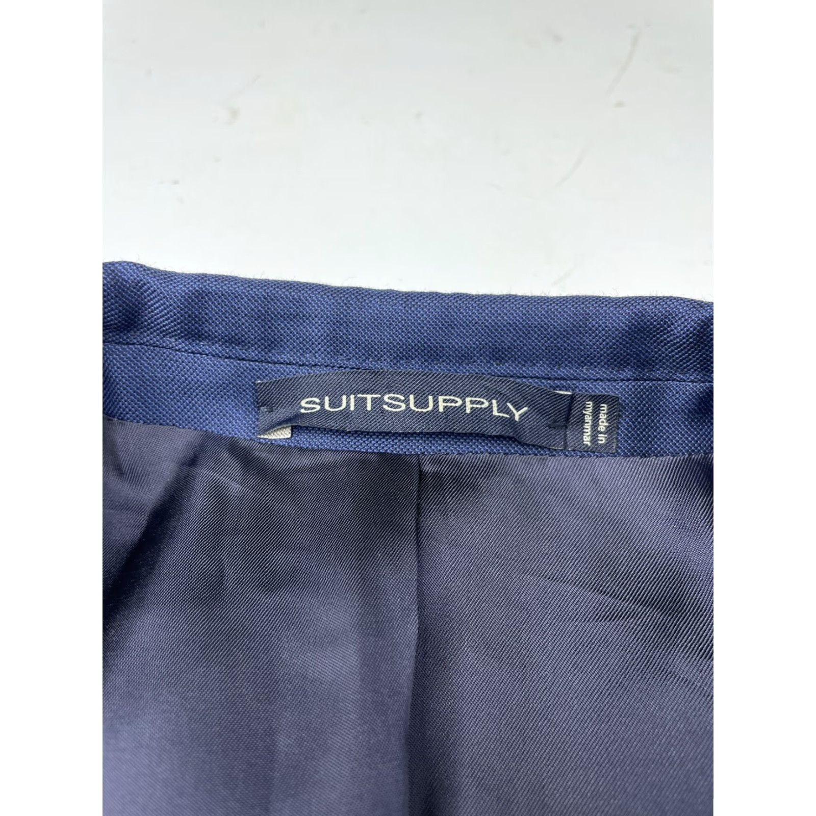 Suitsupply Suitsupply Blazer Wool Blue 2 Button Single-Breasted Slim Long Notch Lapel 38L Mens City Classic Italian Size 38R - 3 Thumbnail