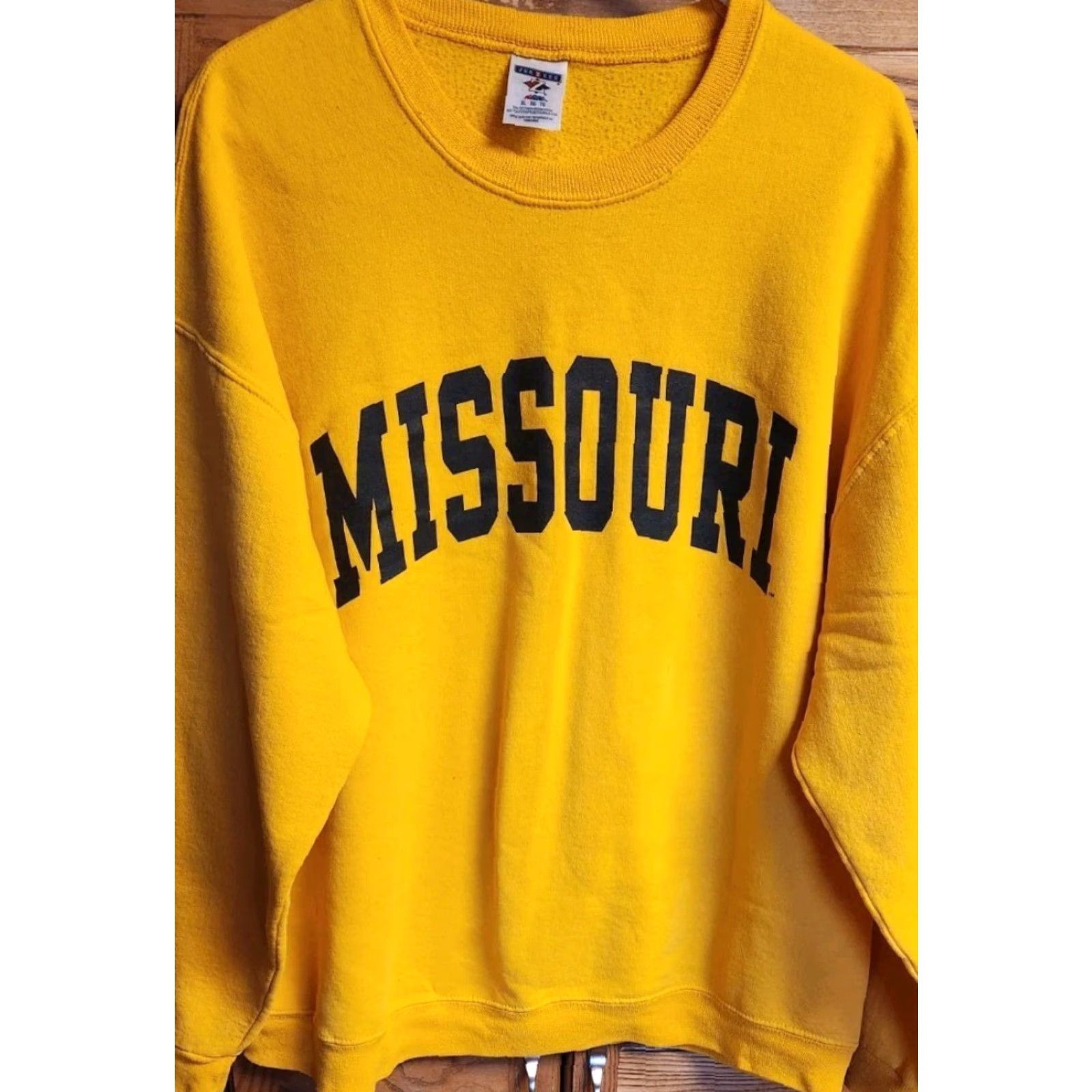 Jerzees VINTAGE Missouri Tigers Sweatshirt Men XL Crewneck Football Jerzees Yellow MIZZOU Size US XL / EU 56 / 4 - 3 Thumbnail