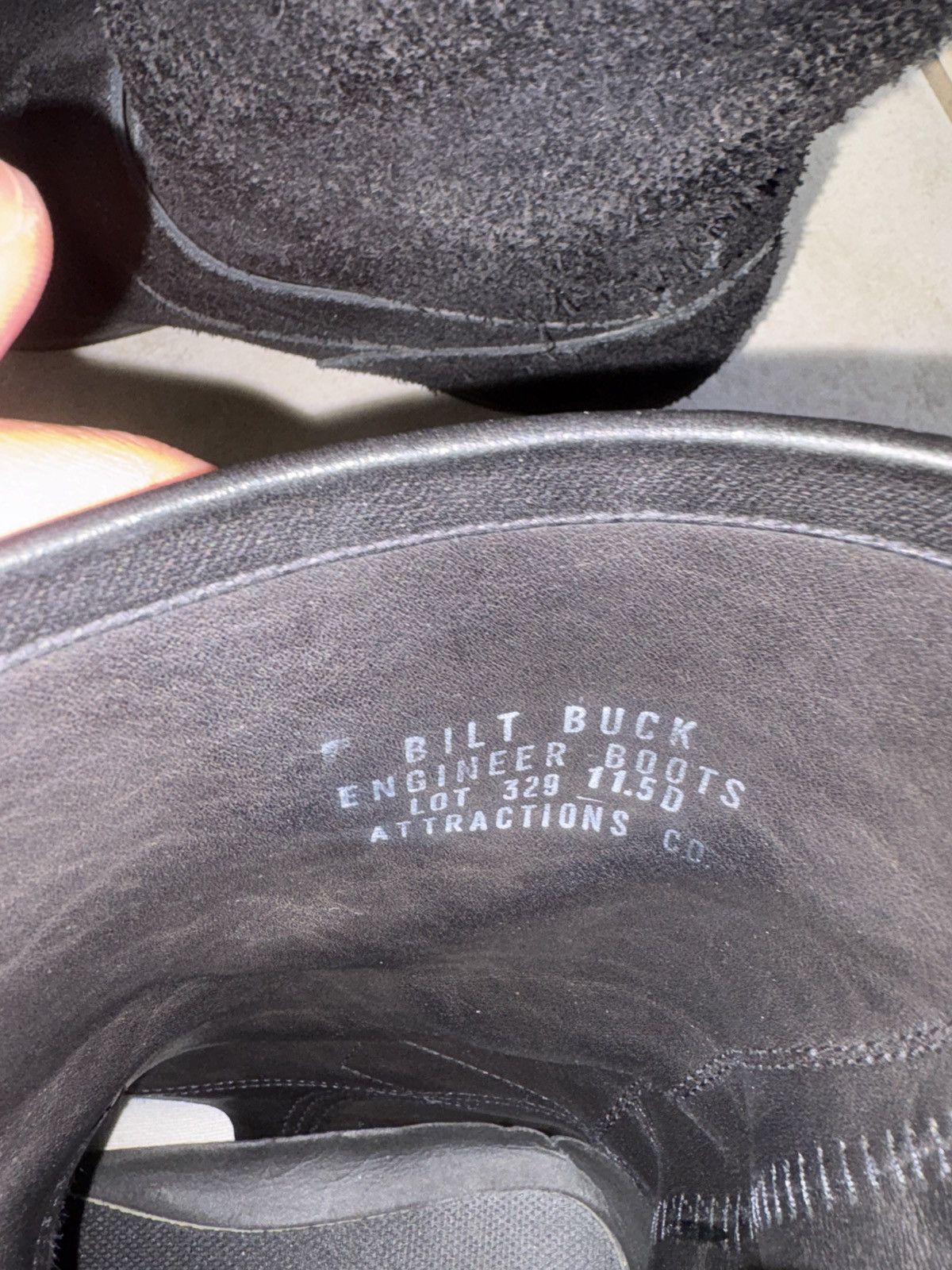 ATTRACTIONS Attractions Biltbuck Lot.329 Suede Engineer Boot Size US 11.5 / EU 44-45 - 3 Thumbnail