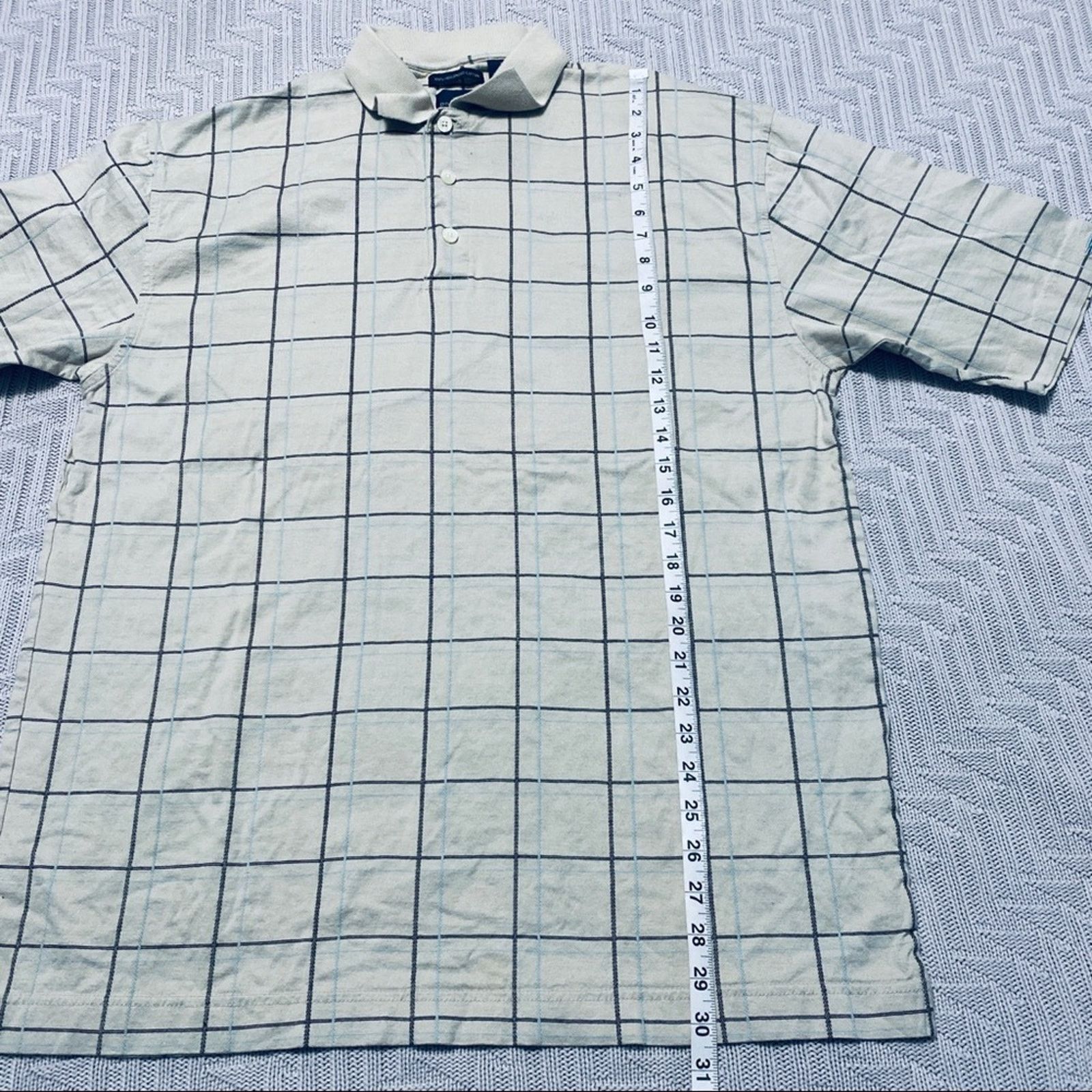 Dockers Docker's tan window pane plaid polo Size US L / EU 52-54 / 3 - 5 Thumbnail