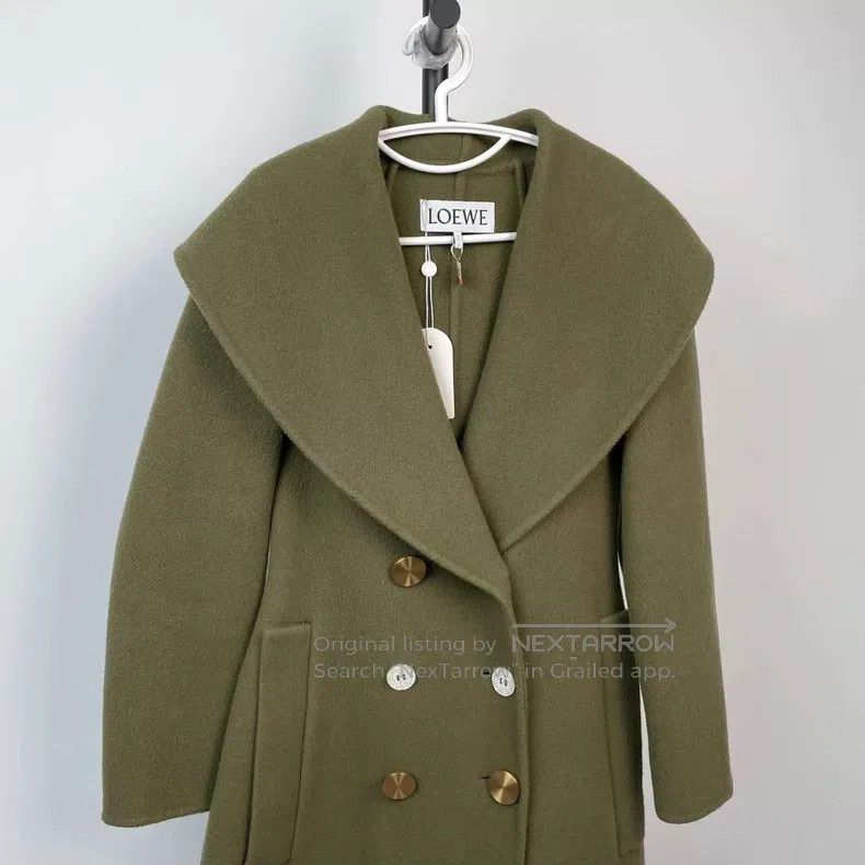 Loewe Loewe Military Green Double Breasted Long Reversible Coat Size XXS / US 00 / IT 34 - 3 Thumbnail