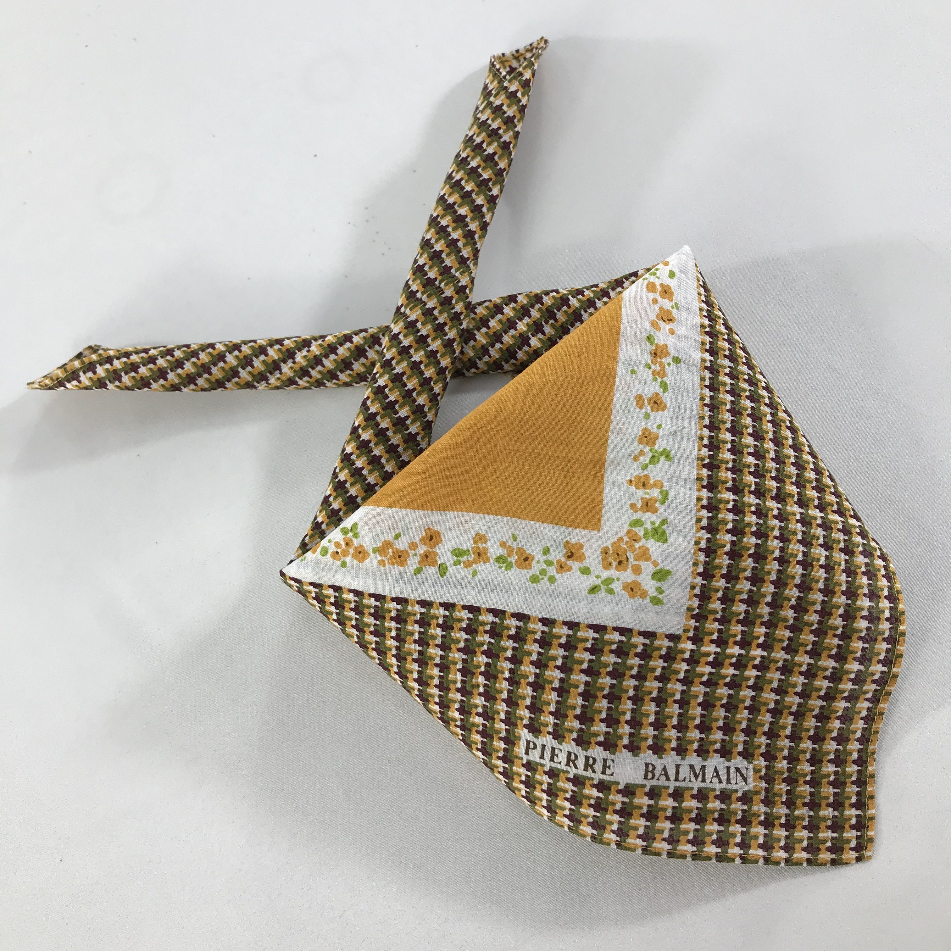 Pierre Balmain × Vintage Pierre Balmain Bandana / Handkerchief / Neckerchief - S1637 Size ONE SIZE - 4 Thumbnail