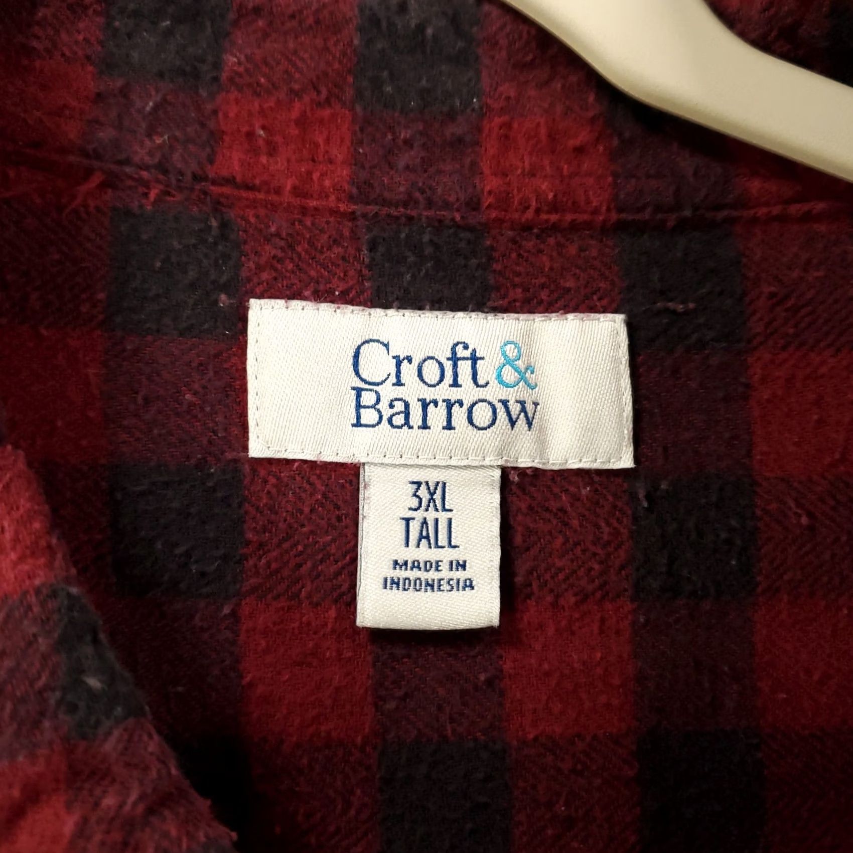 Croft & Barrow Croft & Barrow Button Up Womens 3XT Plaid Long Sleeve Red Black 3XL Tall Shirt Size XXL / US 16-18 / IT 52-54 - 5 Thumbnail