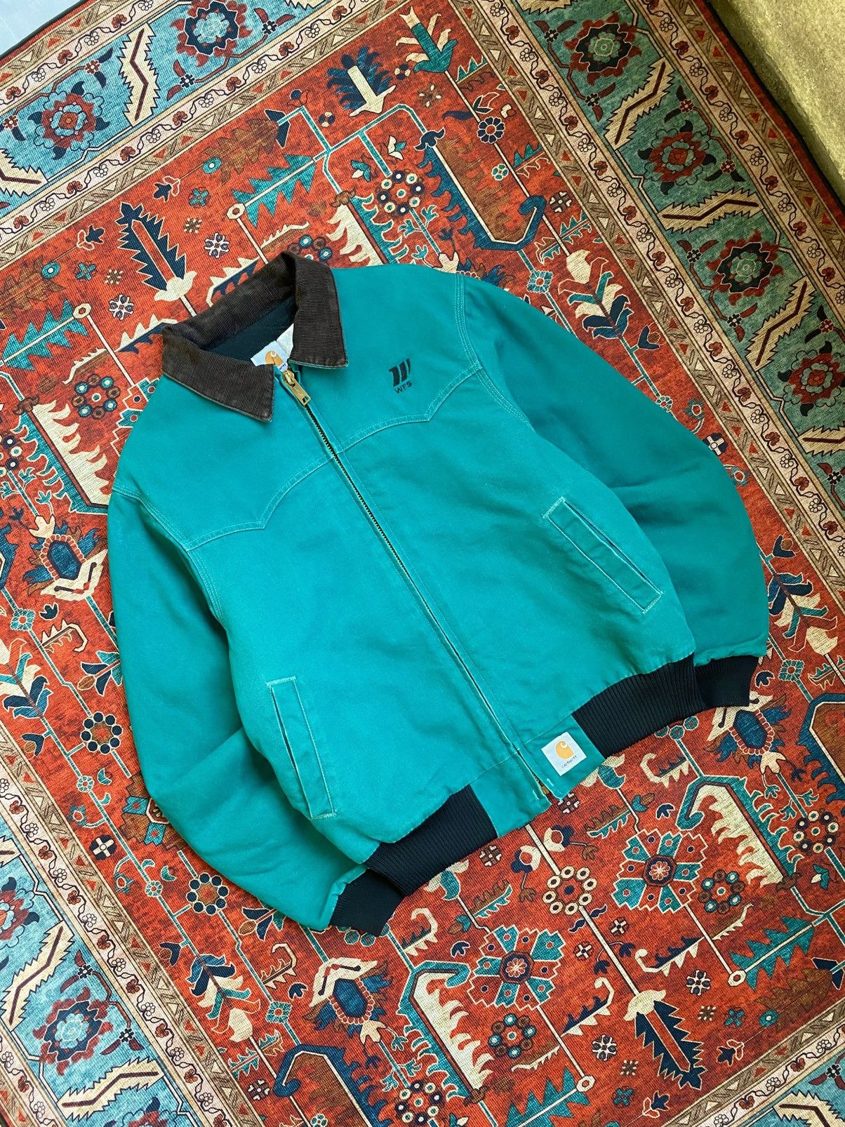 Carhartt SOLD OUT Vintage Carhartt Santa fe JQ2132 AQUA Western Size US L / EU 52-54 / 3 - 2 Thumbnail