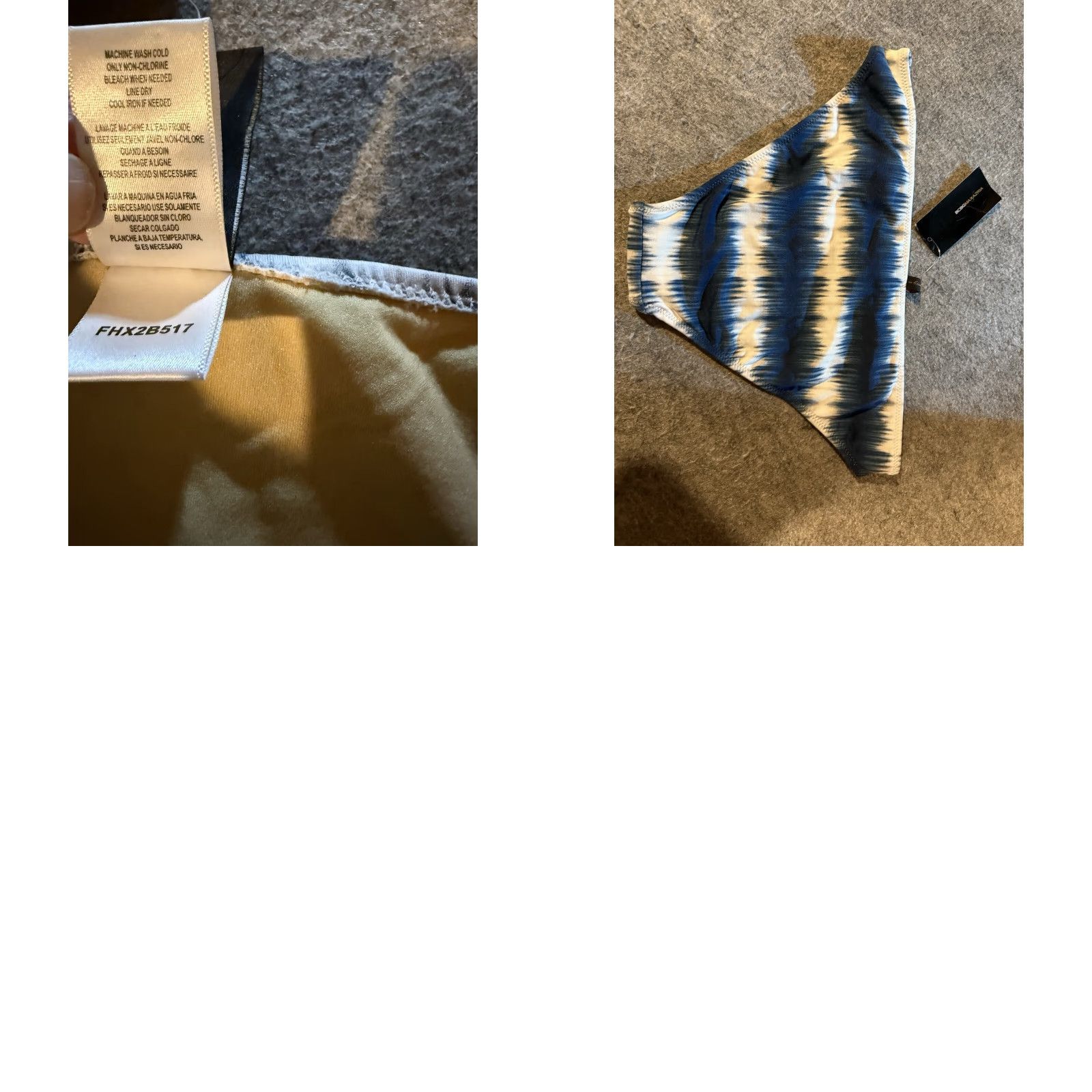 Bcbgmaxazria BCBG Bikini Bottom Cheeky Tie Dye Ombre Festival Boho Surfer Chic Coquette Swim M Women Blue Nylon Spandex Size 32" / US 10 / IT 46 - 8 Thumbnail