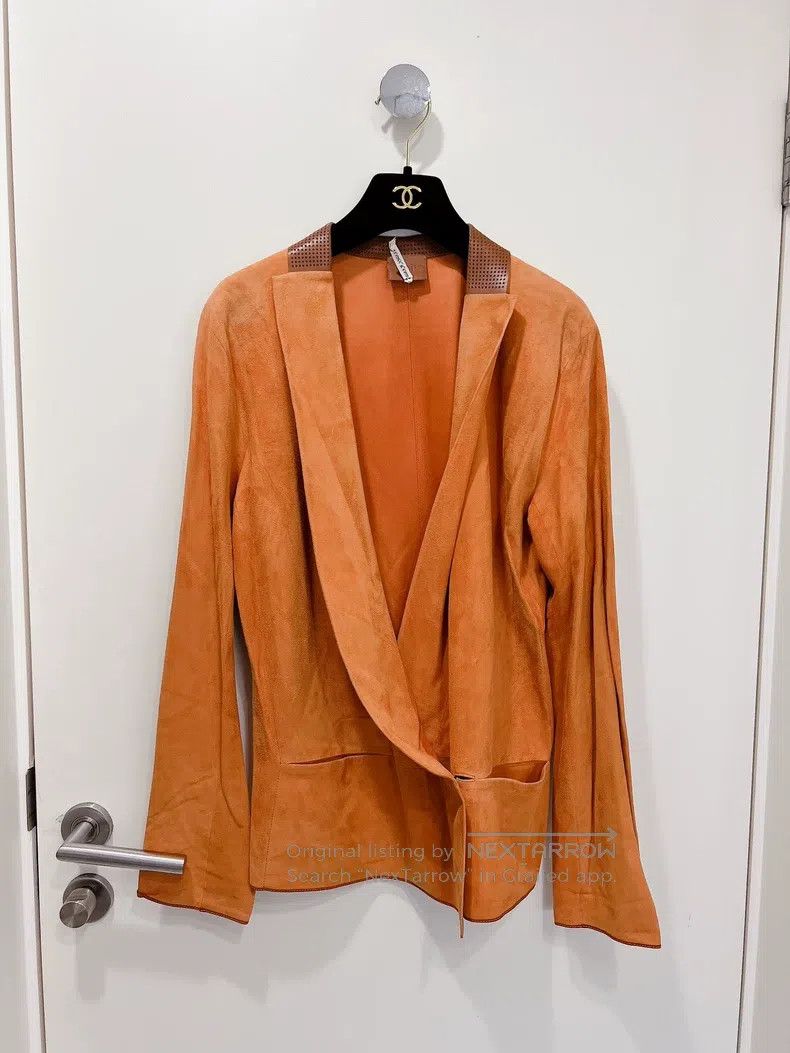 Hermes Hermes Orange Leather Jacket Size XS / US 0-2 / IT 36-38 - 1 Thumbnail