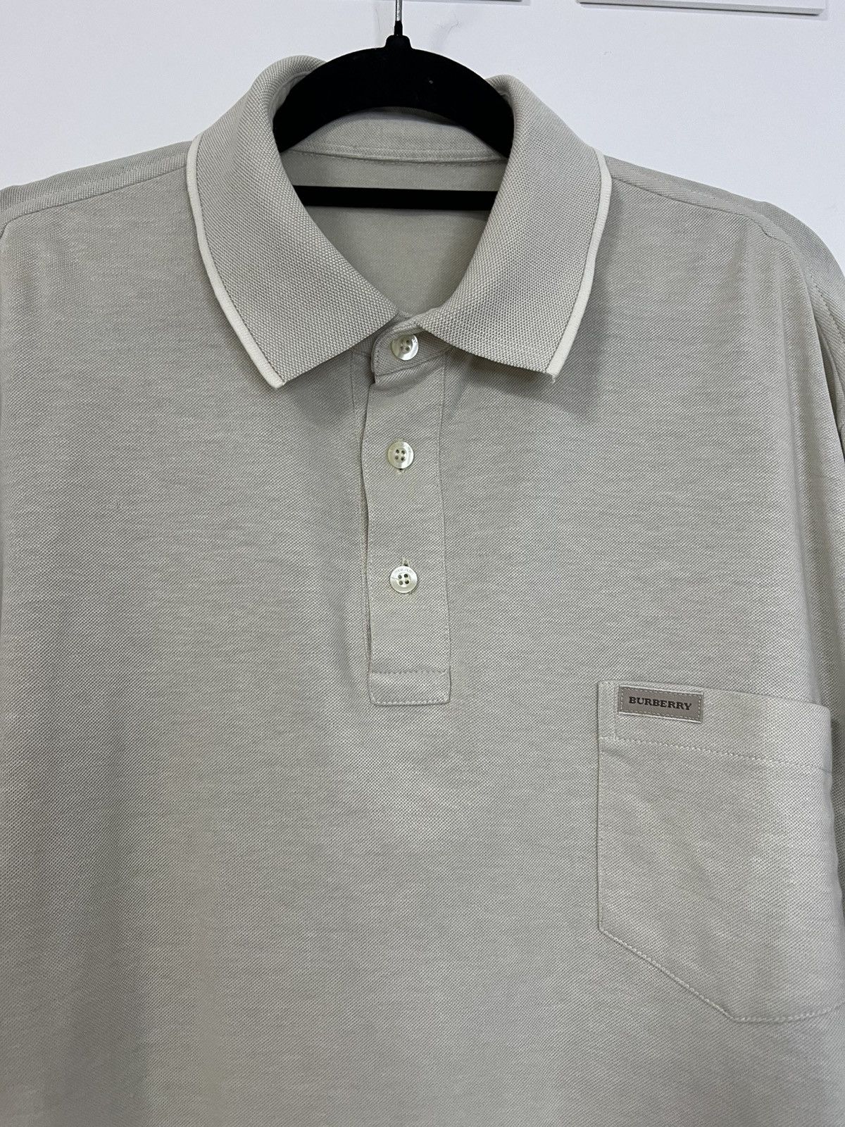 Burberry Burberry short sleeved polo shirt beige xl Size US XL / EU 56 / 4 - 3 Thumbnail