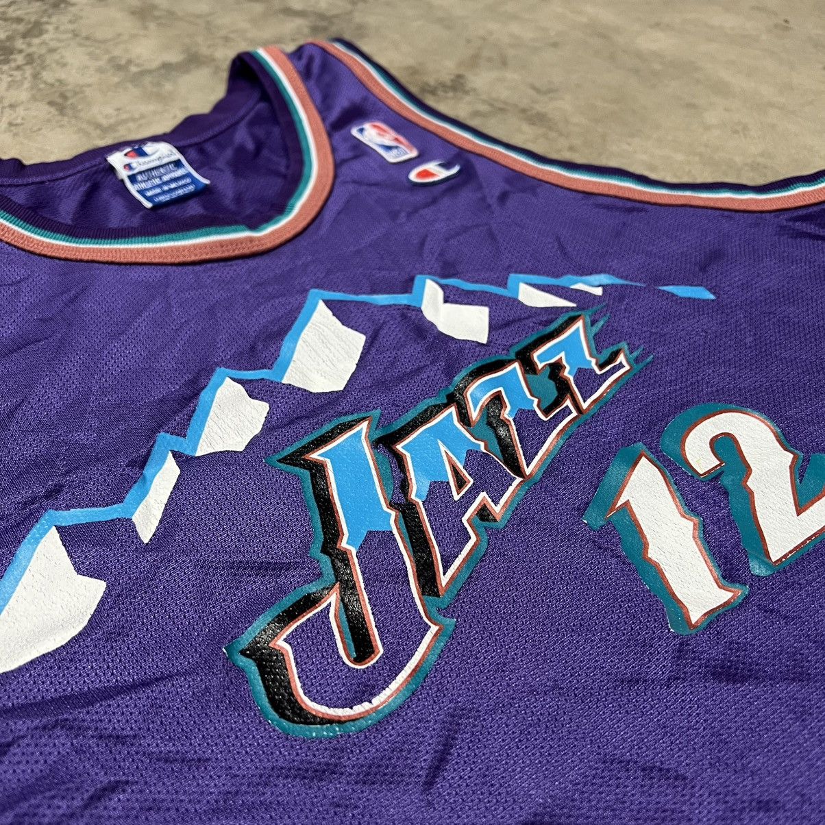 Vintage 90’s NBA Utah Jazz John Stockton #12 Champion Jersey