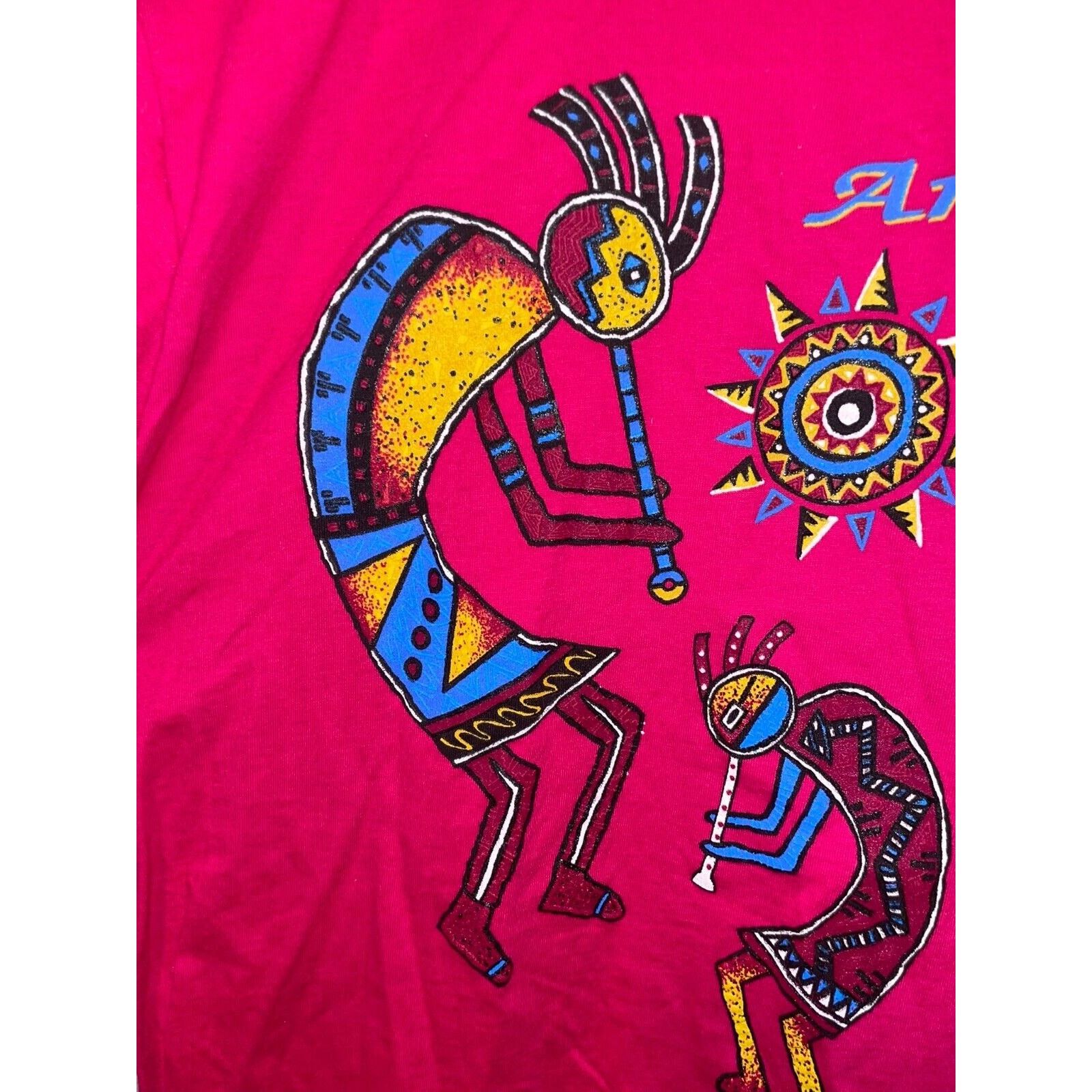 Jerzees Vintage Arizona Aboriginal Shirt Native American Tee 90s VTG Size US L / EU 52-54 / 3 - 3 Thumbnail