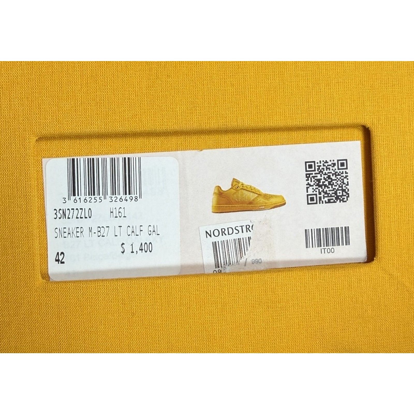 Dior Size 42EU/9US - Dior B27 World Tour Yellow NEW/RETAIL $1.4K! Size US 9 / EU 42 - 11 Thumbnail