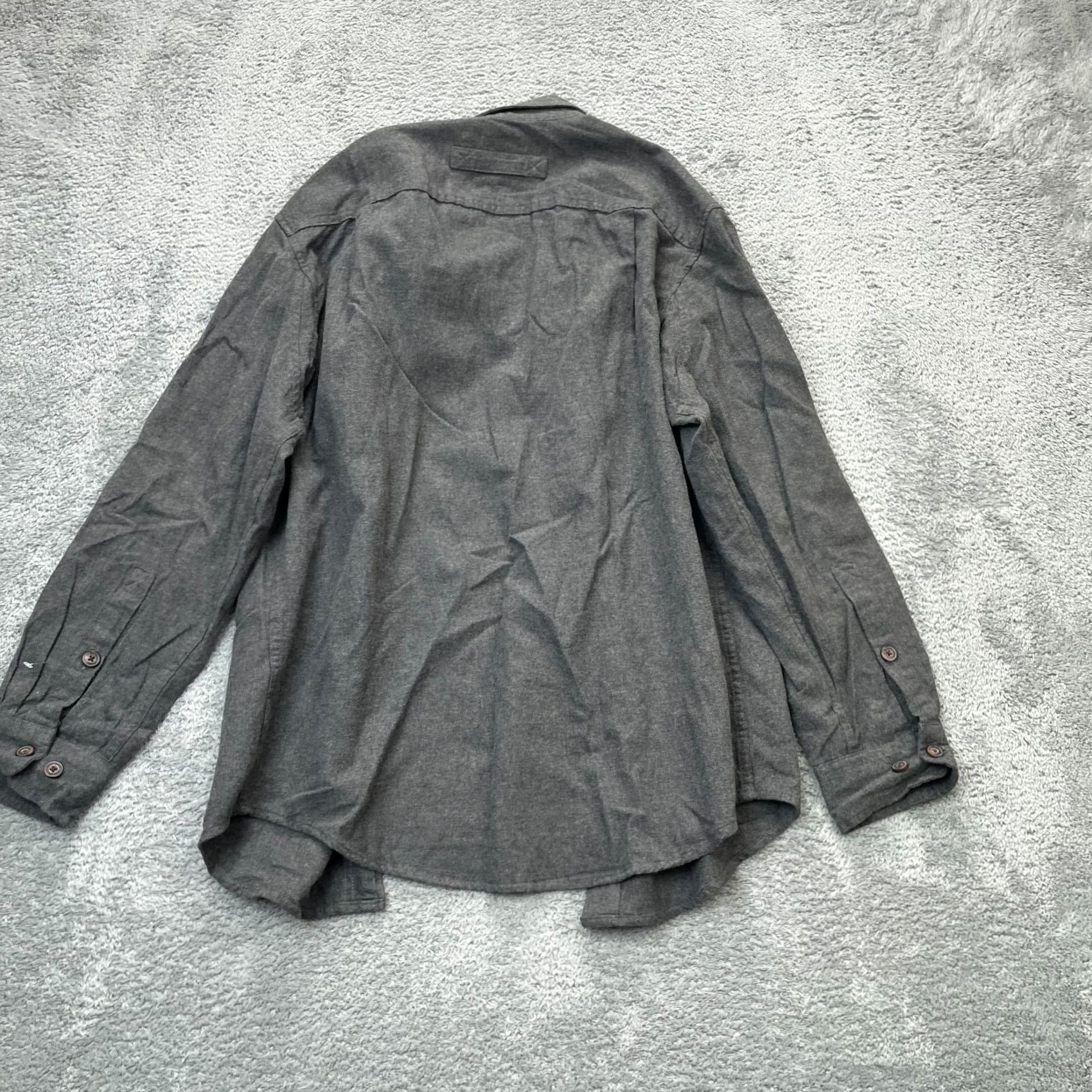 Vintage Duluth Shirt Mens Medium Gray Heathered Flannel Relaxed Fit Cotton Button Down Shirt Size US M / EU 48-50 / 2 - 2 Thumbnail