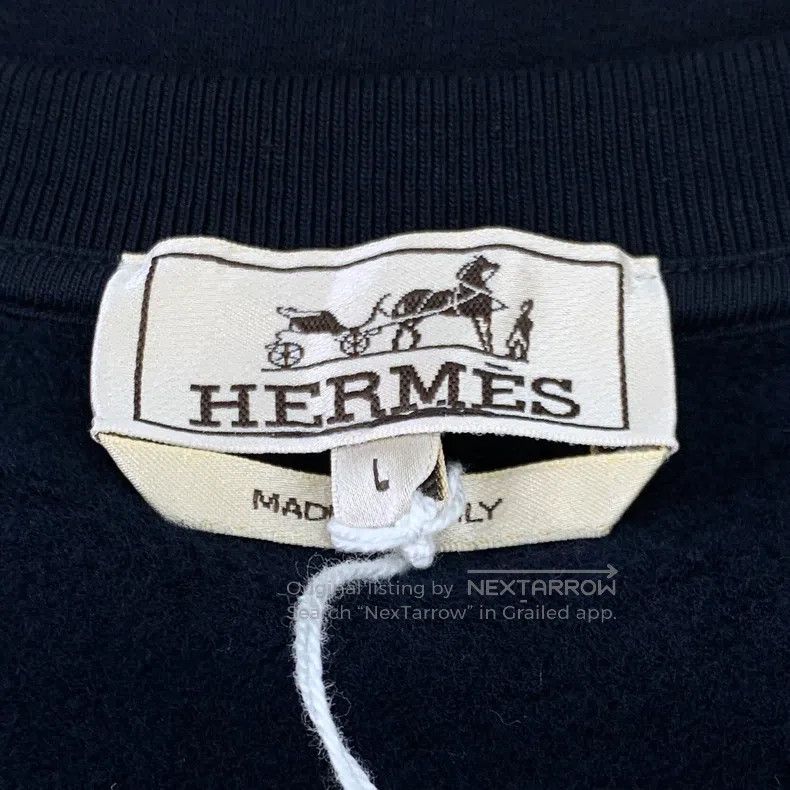 Hermes Hermes Dark Blue Geometric Pattern Printed Cotton Round Co Size US L / EU 52-54 / 3 - 6 Thumbnail
