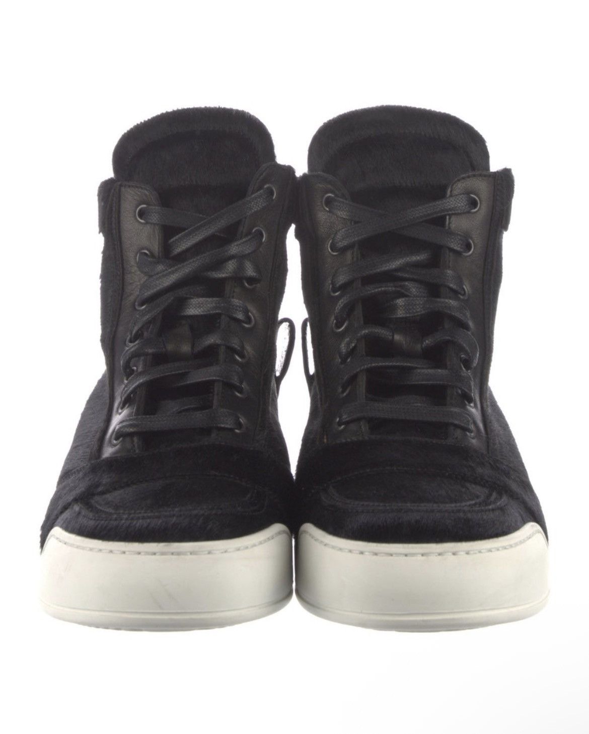 Balmain RARE BALMAIN BASKET DUNK Black Calf Hair Leather Sneaker Size US 10 / EU 43 - 3 Thumbnail
