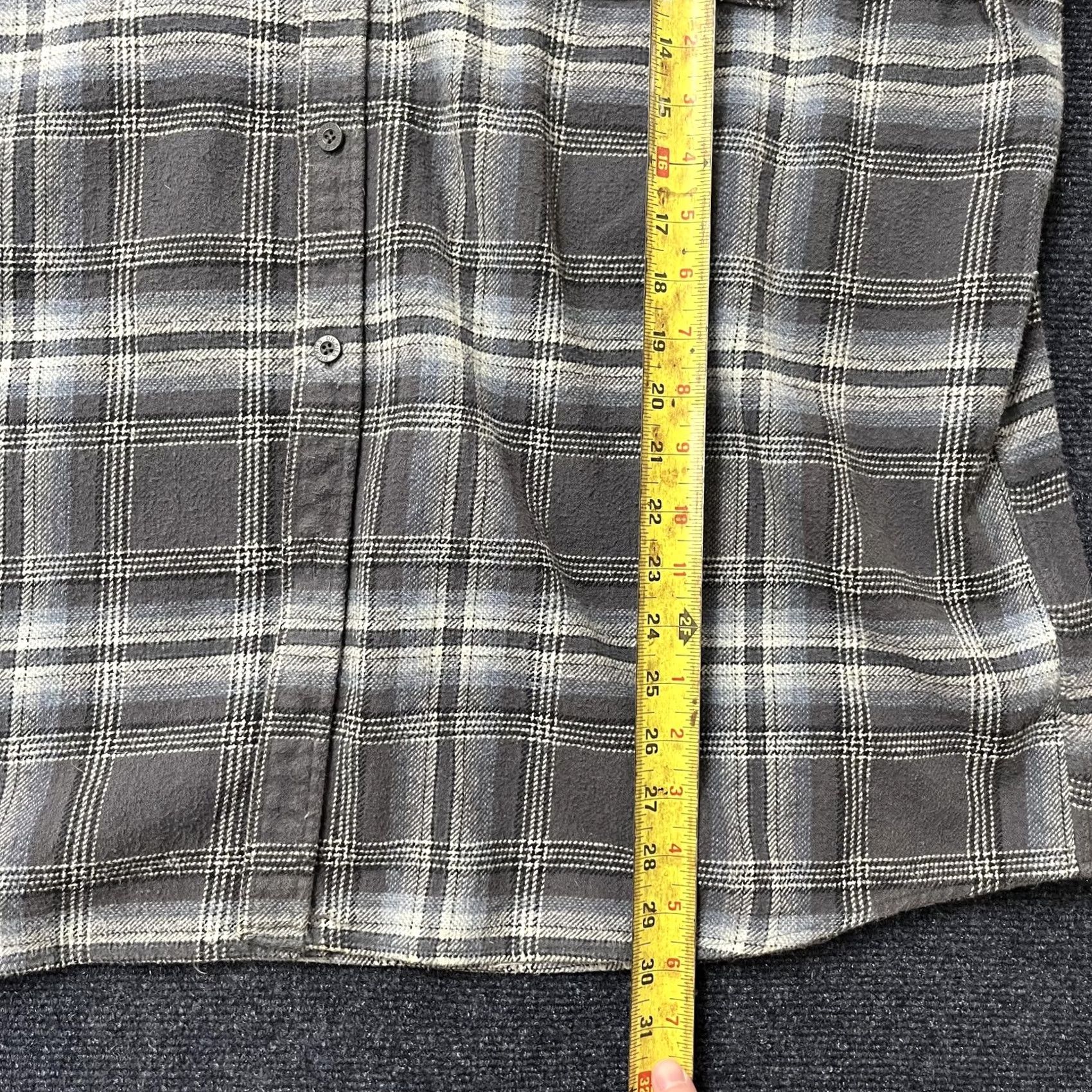 Dickies Dickies Flannel Shirt Mens 3XL Gray Plaid Button Front Lined Casual Workwear Shirt Size US XXL / EU 58 / 5 - 6 Thumbnail