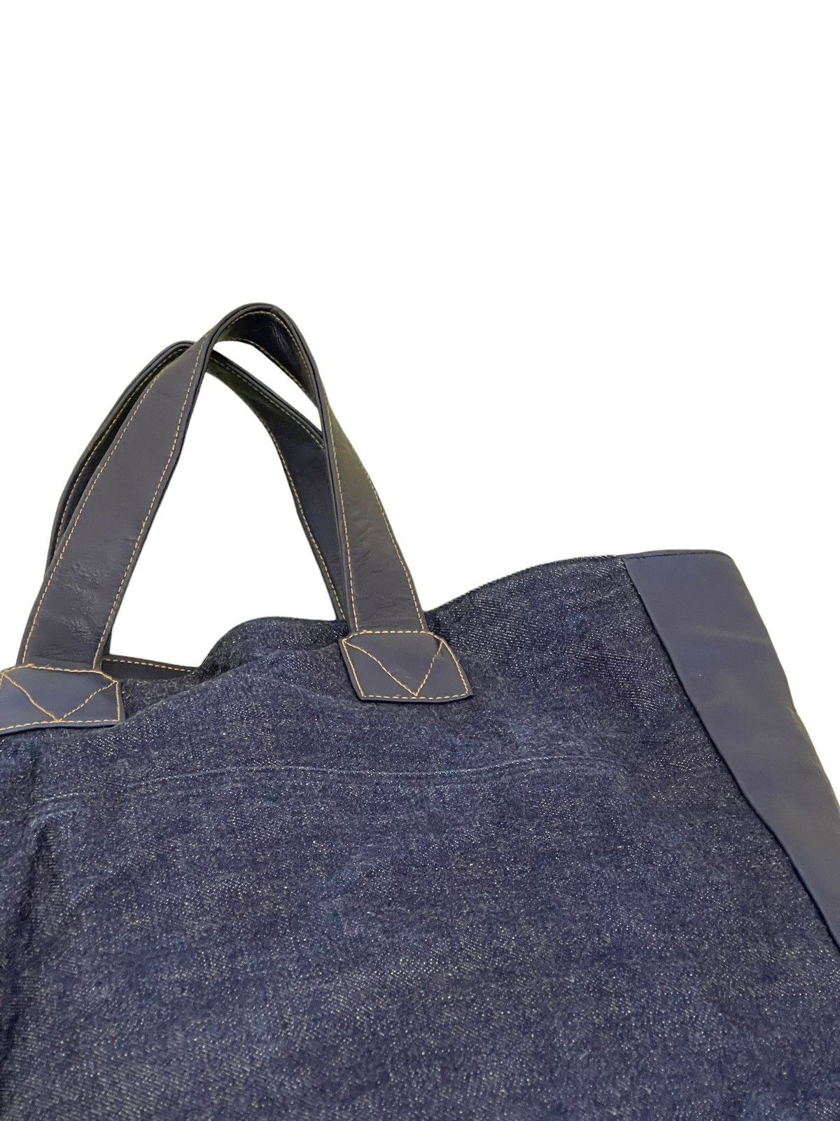 Japanese Brand Leather Denim Red Ear Paul Smith Tote Bag 2🟩 Size ONE SIZE - 15 Thumbnail