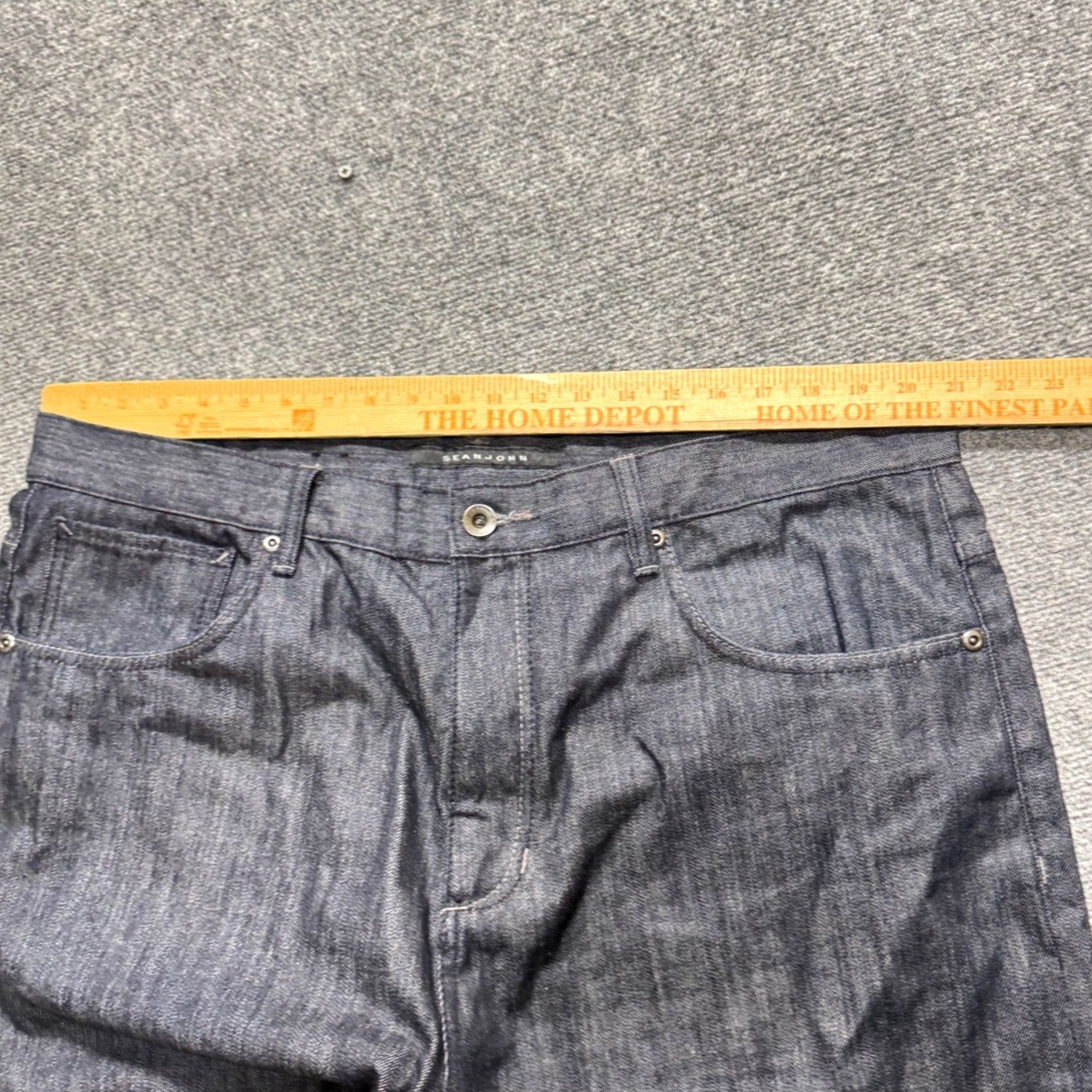 Denime VINTAGE Sean John Denim Jean Shorts Men 40 Dark Washed Black Wide Leg Baggy Jeans Shorts Mens 40 Black Wide-Leg Baggy Size US 40 / EU 56 - 8 Thumbnail