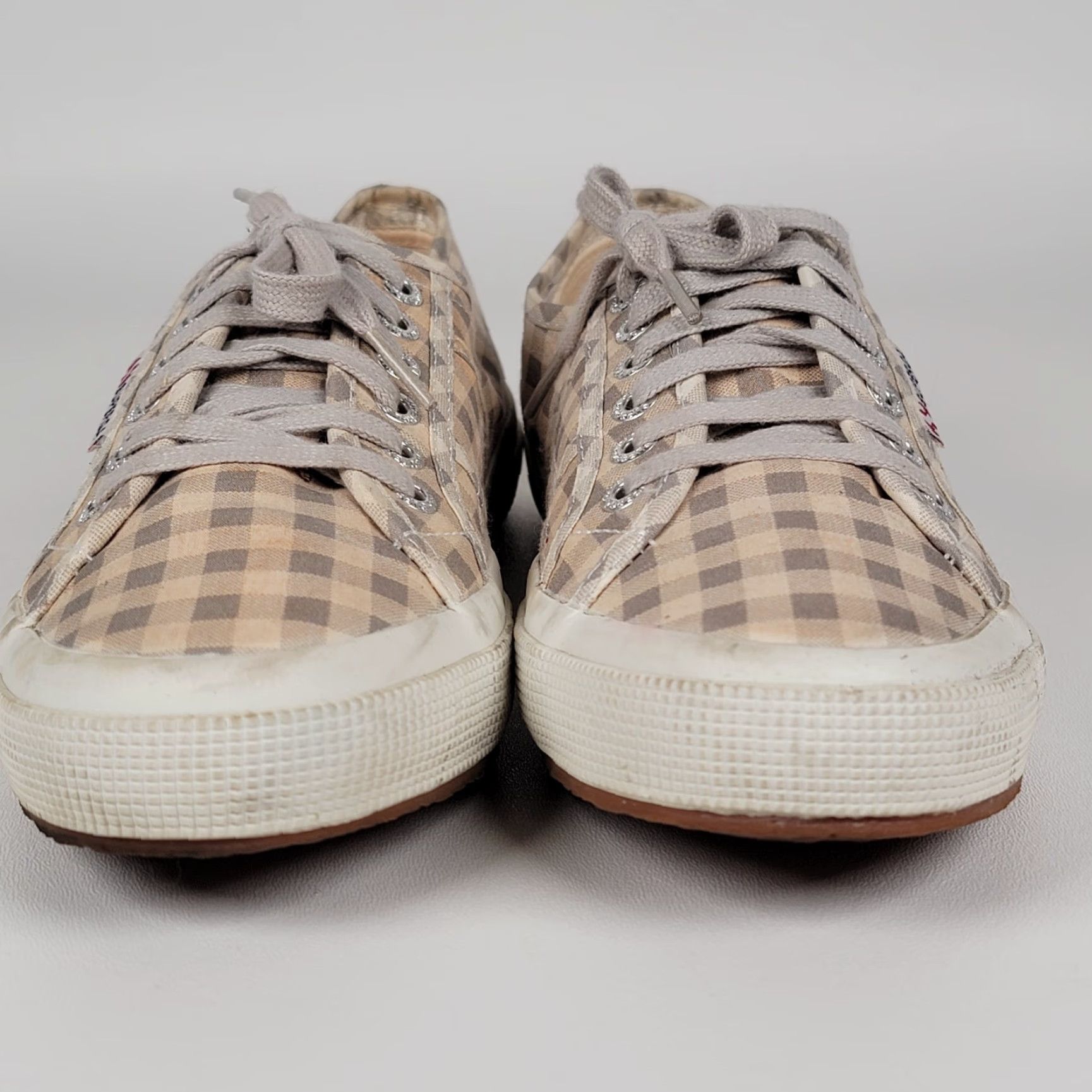 Superga Superga 2750 Gingham Checkerboard Sneaker Grey White Women's 8.5 S00CV40 Size US 9 / IT 39 - 3 Thumbnail