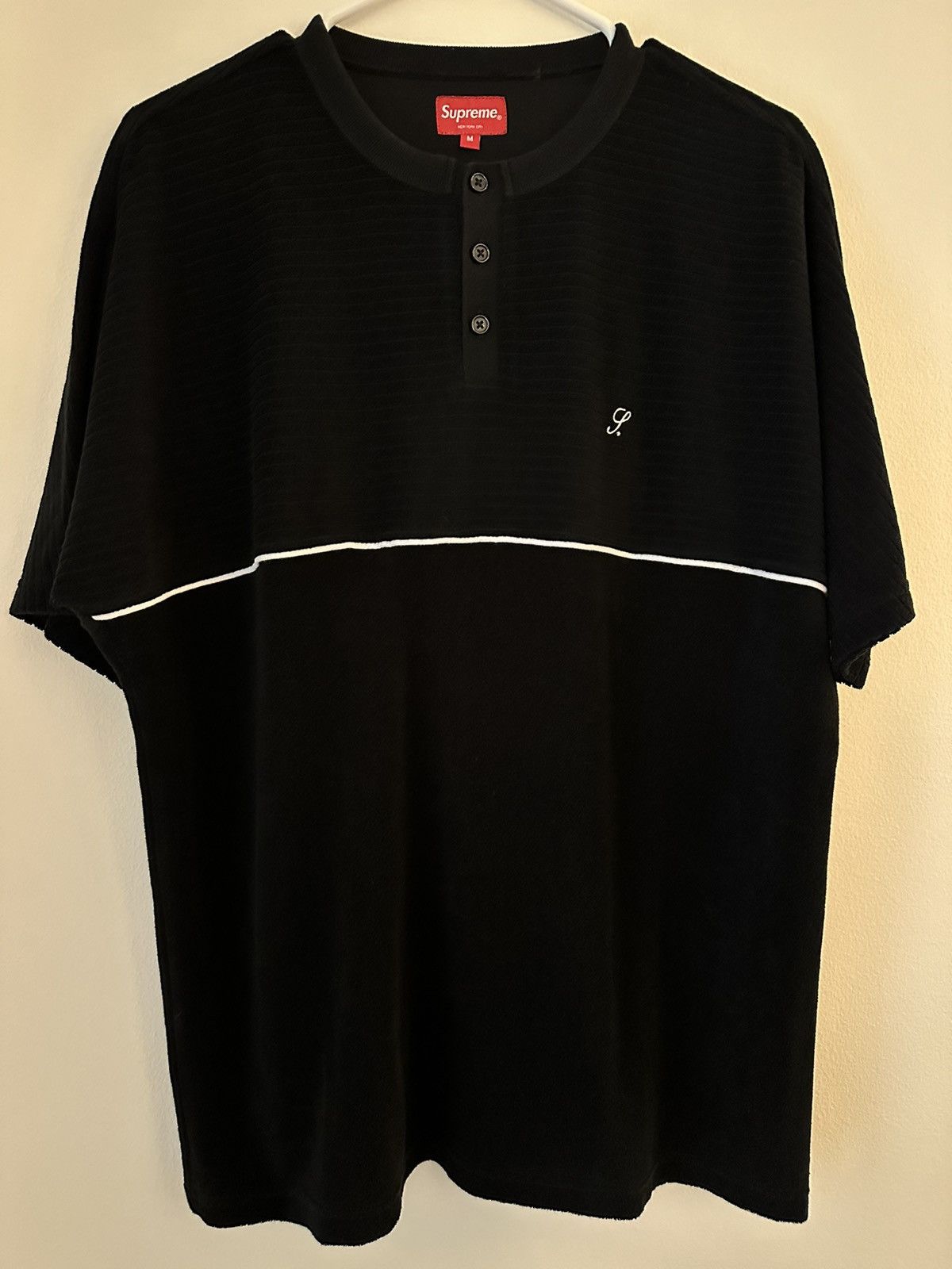 Supreme Supreme Terry S/S Henley Tee Size US M / EU 48-50 / 2 - 1 Thumbnail
