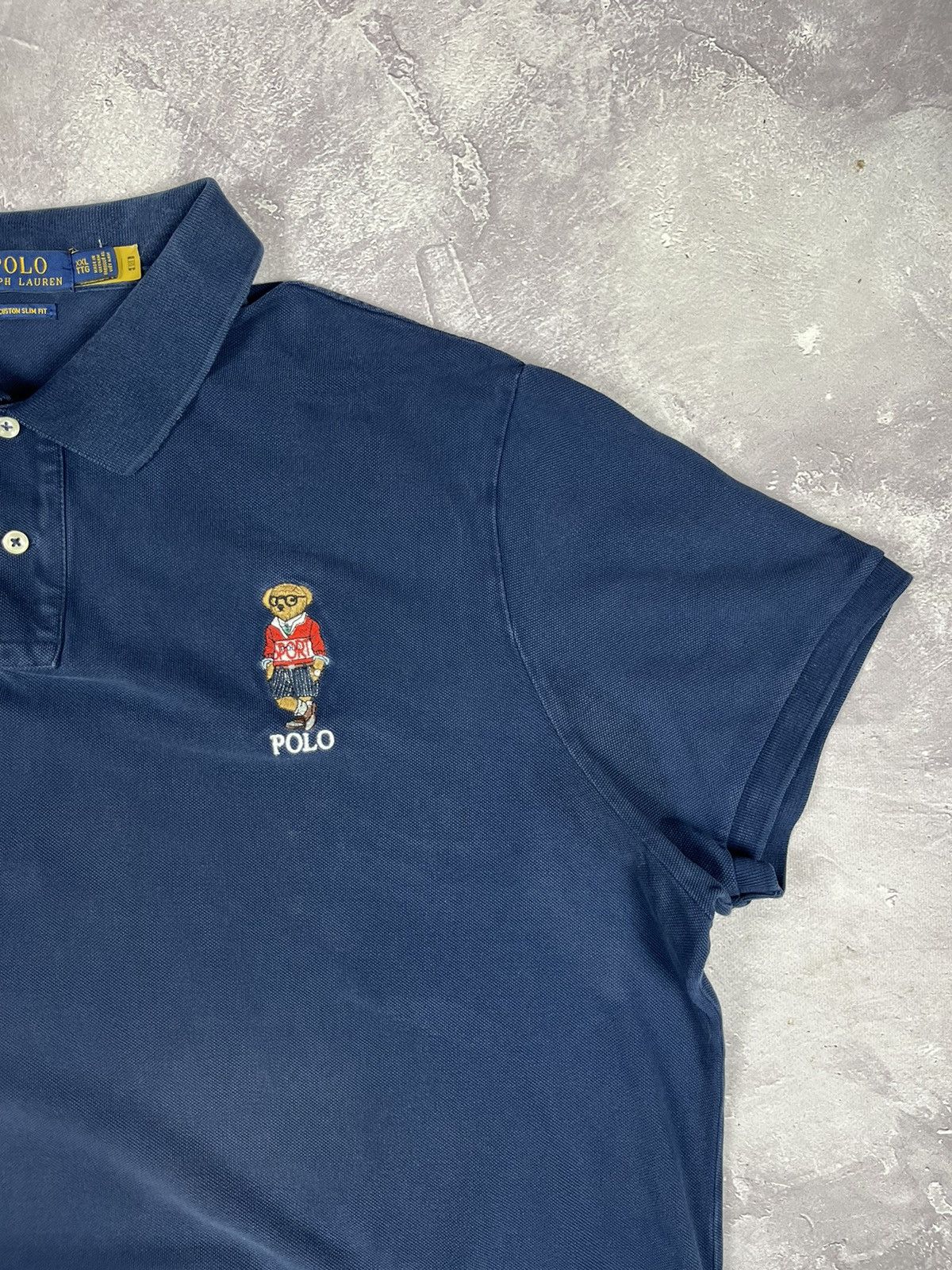 Polo Ralph Lauren Polo Ralph Lauren vintage tee Polo Bear Faded Blue Size US XXL / EU 58 / 5 - 2 Thumbnail