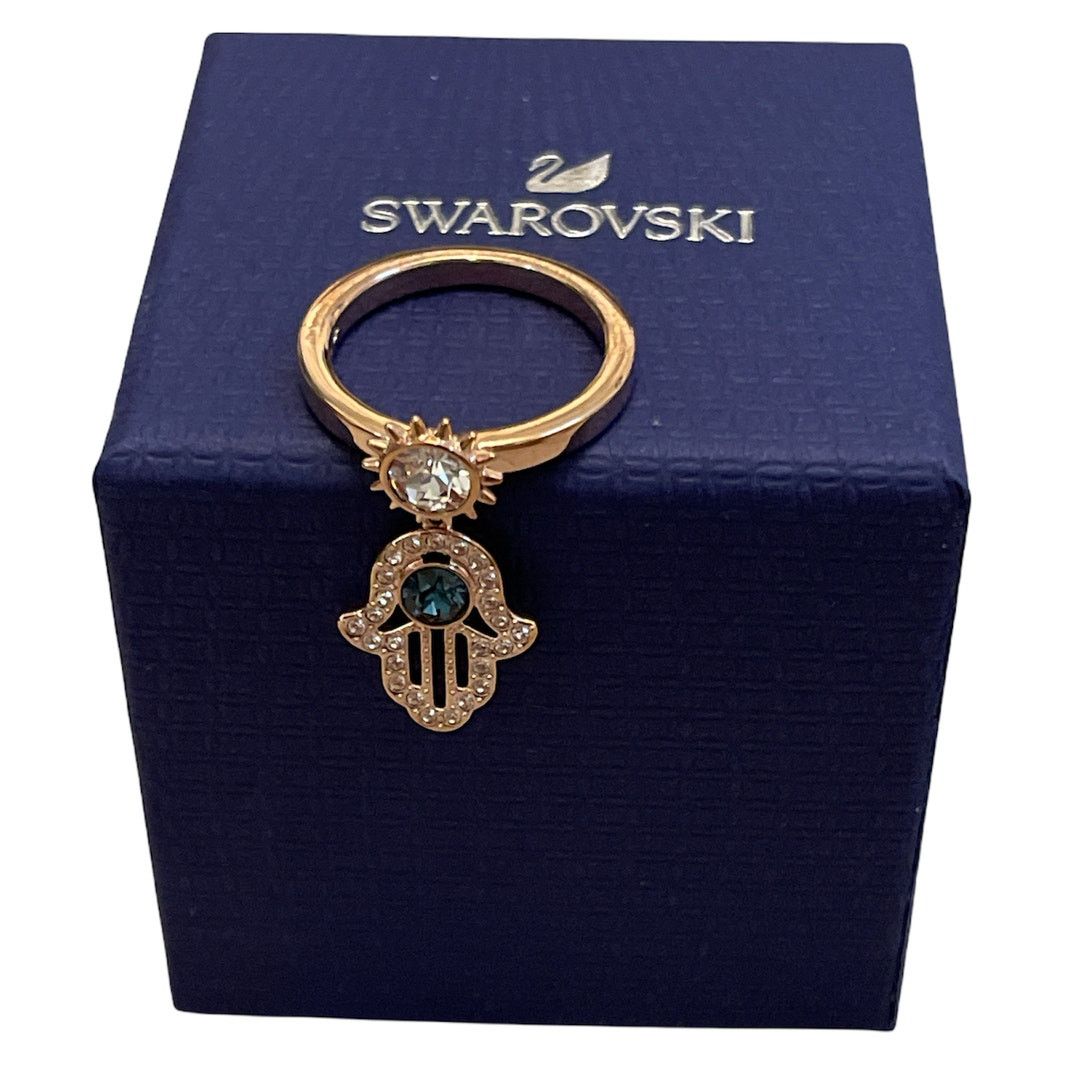 Swarovski Swarovski Symbolic Hamsa hand charm Rose Gold Ring 52 Size ONE SIZE - 2 Thumbnail