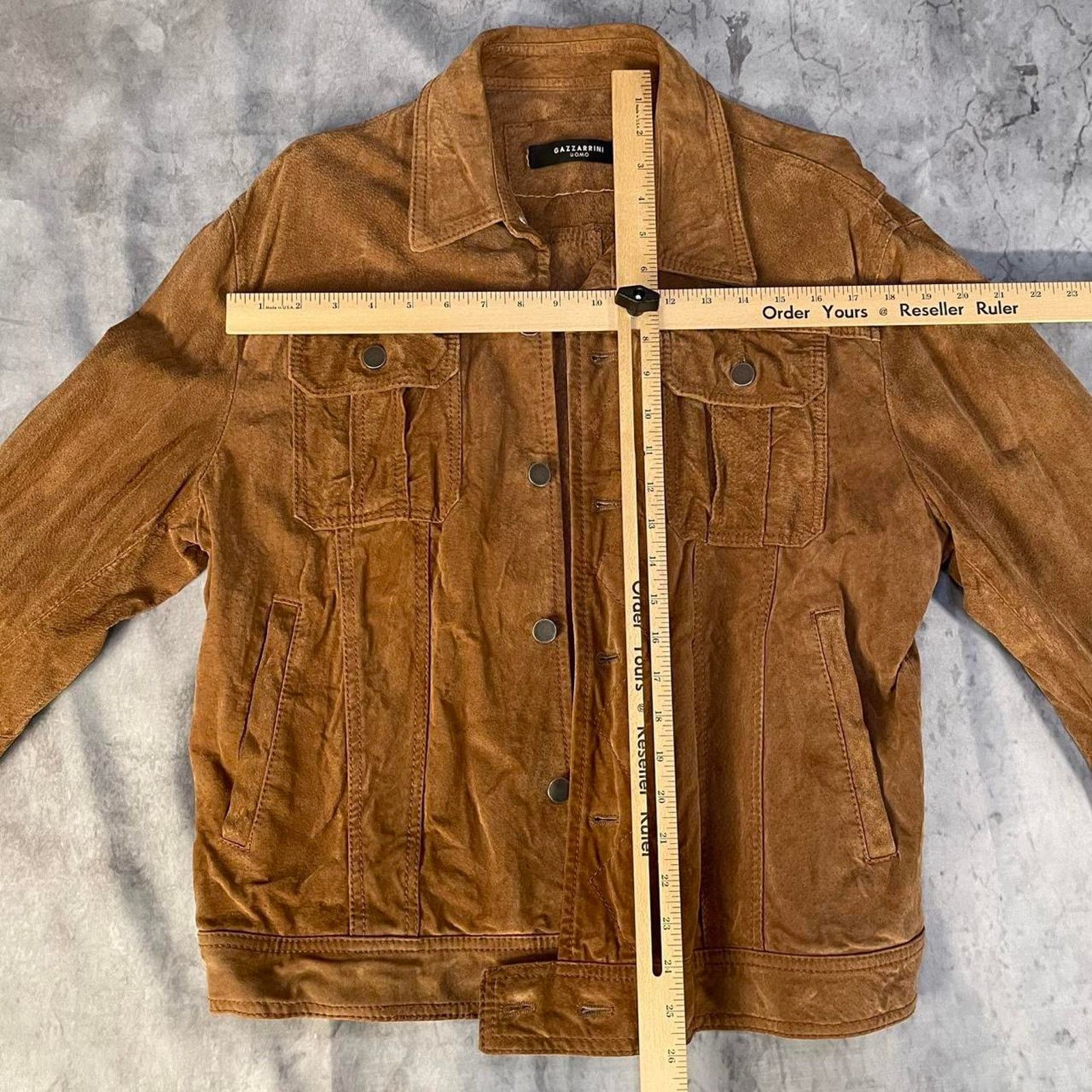 Gazzarrini Vintage suede leather trucker jacket Size US M / EU 48-50 / 2 - 7 Thumbnail
