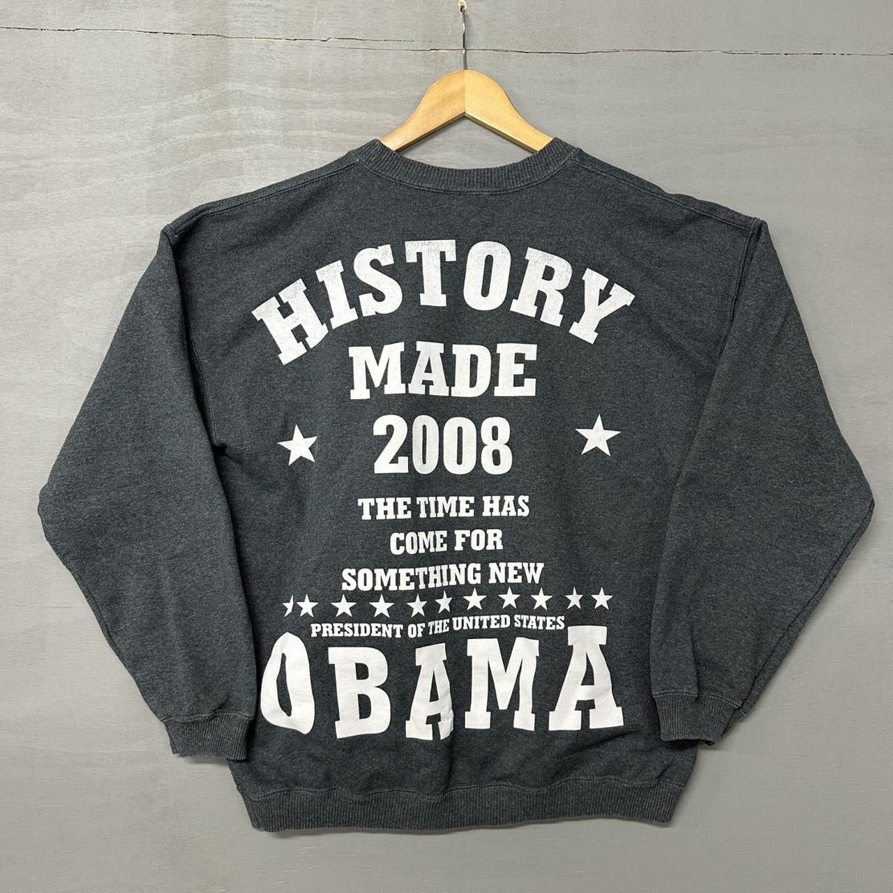 Vintage Vintage Barack Obama Rap Tee Style Grey Sweatshirt Large Size US L / EU 52-54 / 3 - 3 Thumbnail