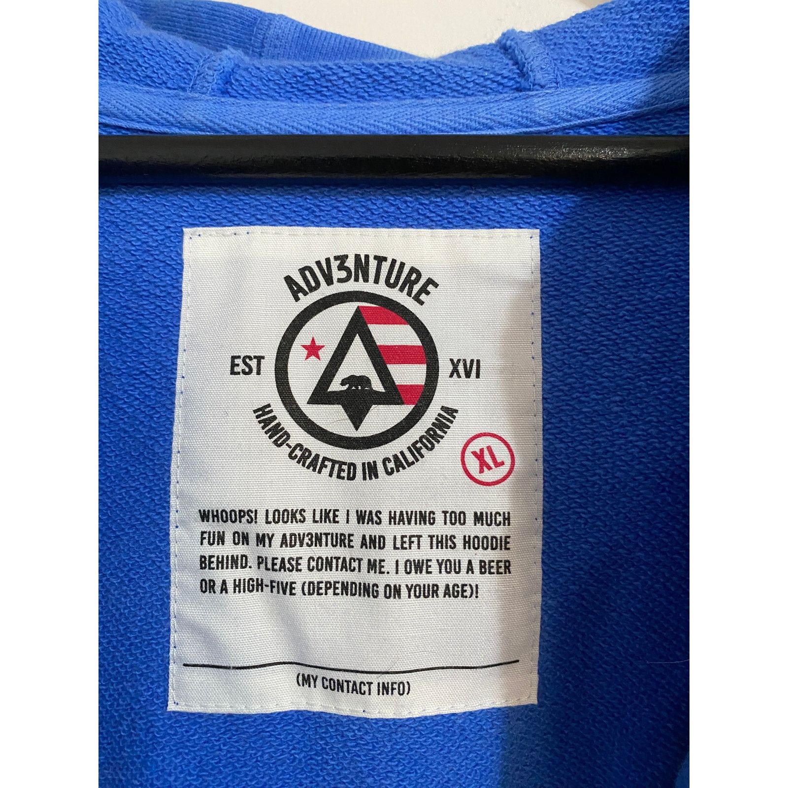 Other Adv3nture Blue Zip-Up Hoodie Sweatshirt Size XL Size US XL / EU 56 / 4 - 3 Thumbnail