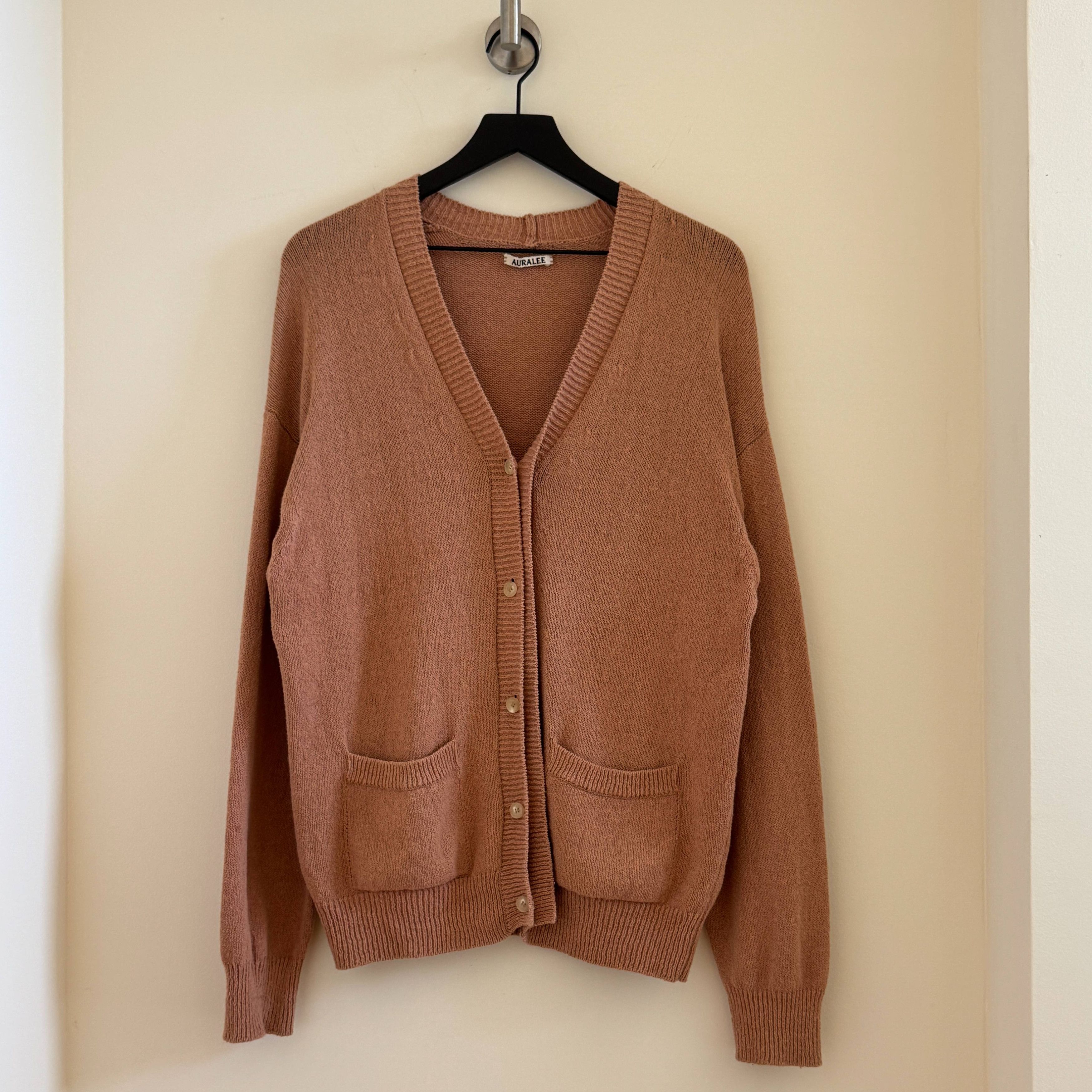 Auralee Shaggy Knit Cardigan | Grailed