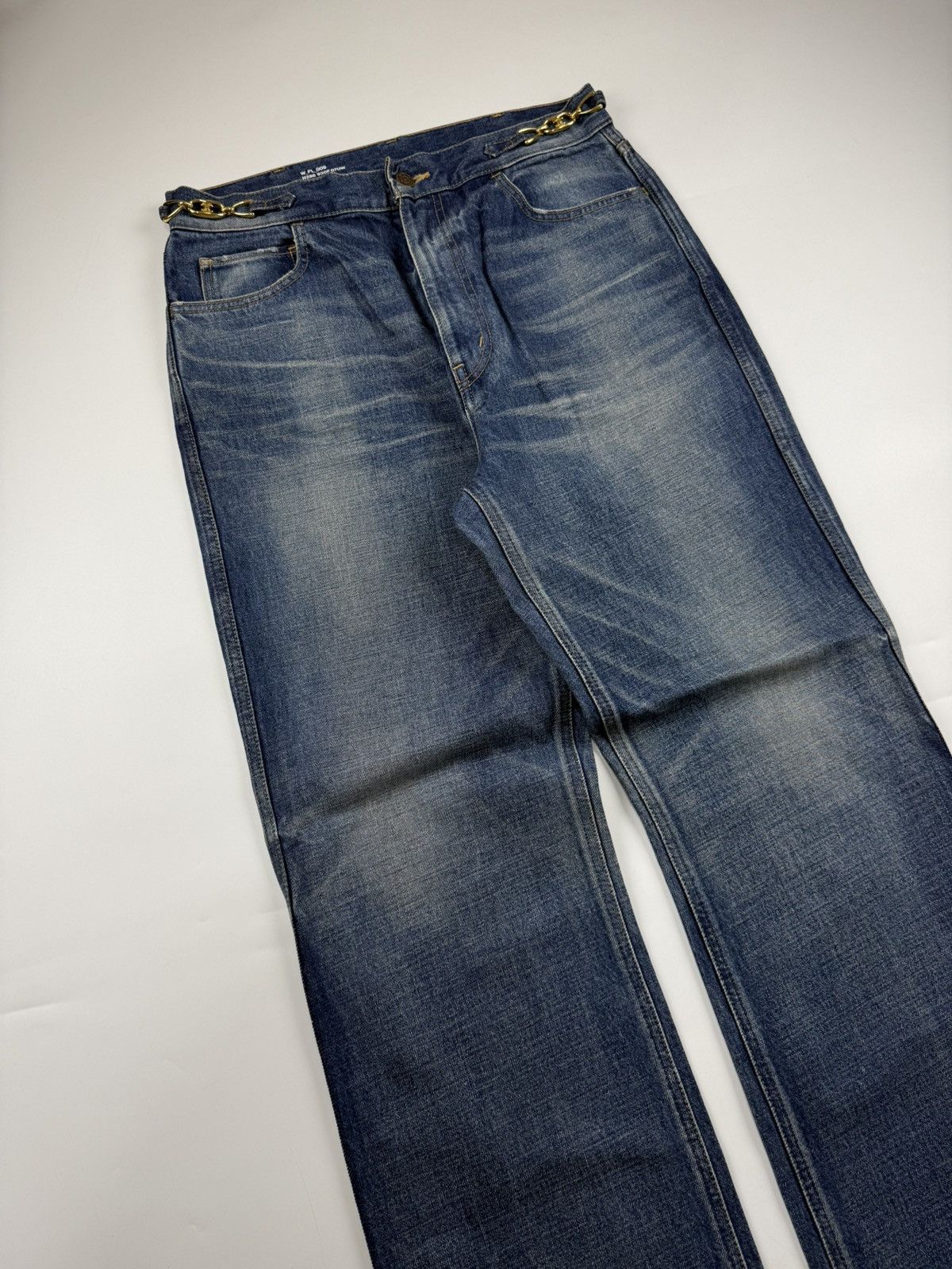 Celine Celine Triomphe Gold Buckle Jeans Size US 32 / EU 48 - 3 Thumbnail