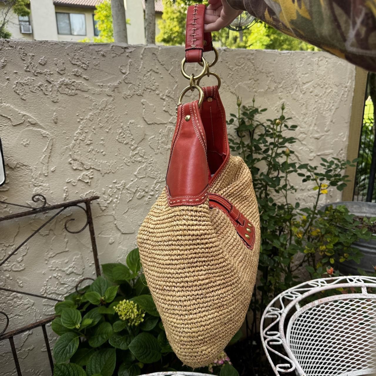 Coach Huge Vintage Coach Raffia Hobo Bag Size ONE SIZE - 5 Thumbnail