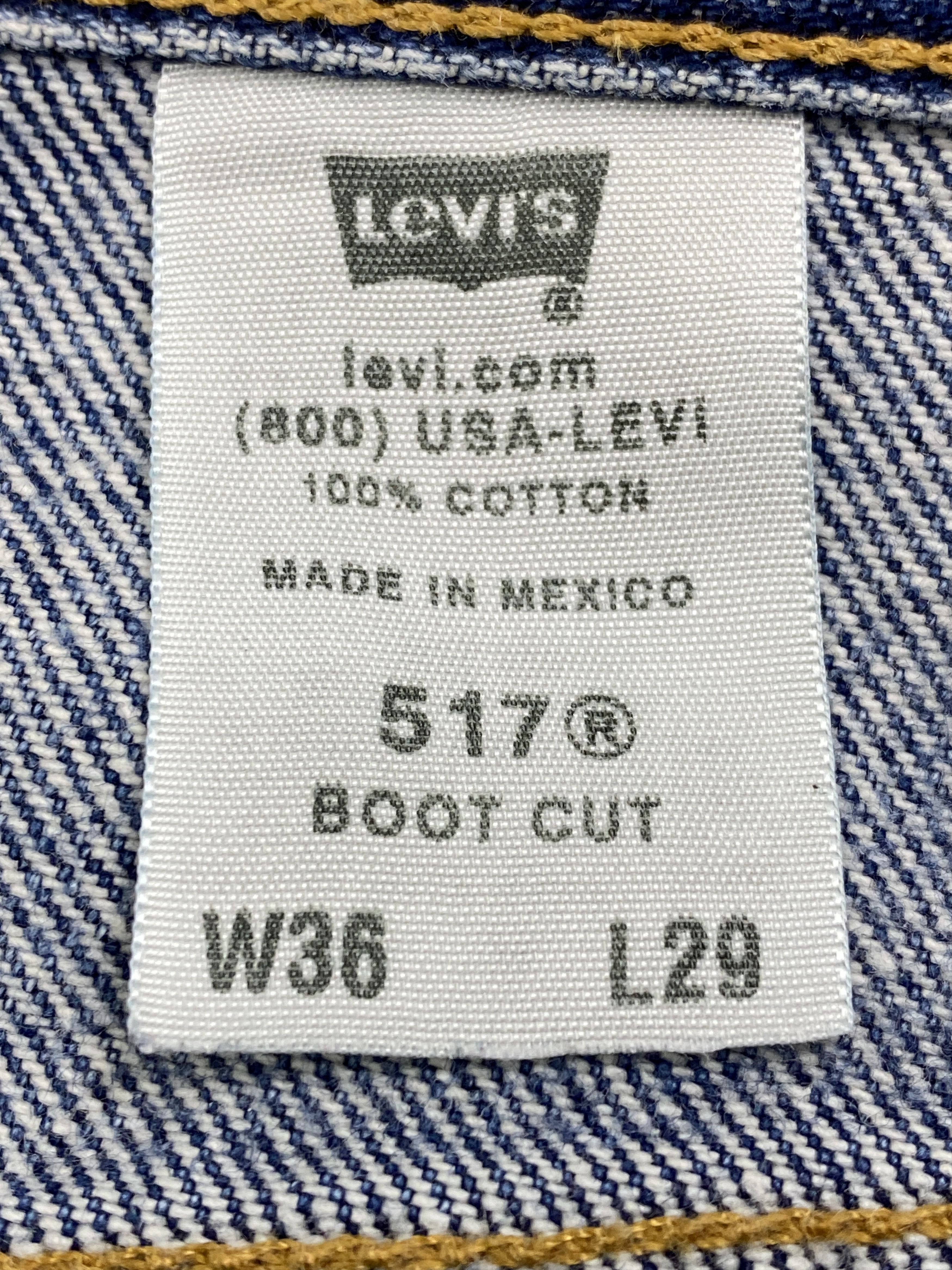 Levi's Faded Blue Vintage Levis 517 Flared Bootcut Denim DP2599 Size US 35 - 8 Thumbnail