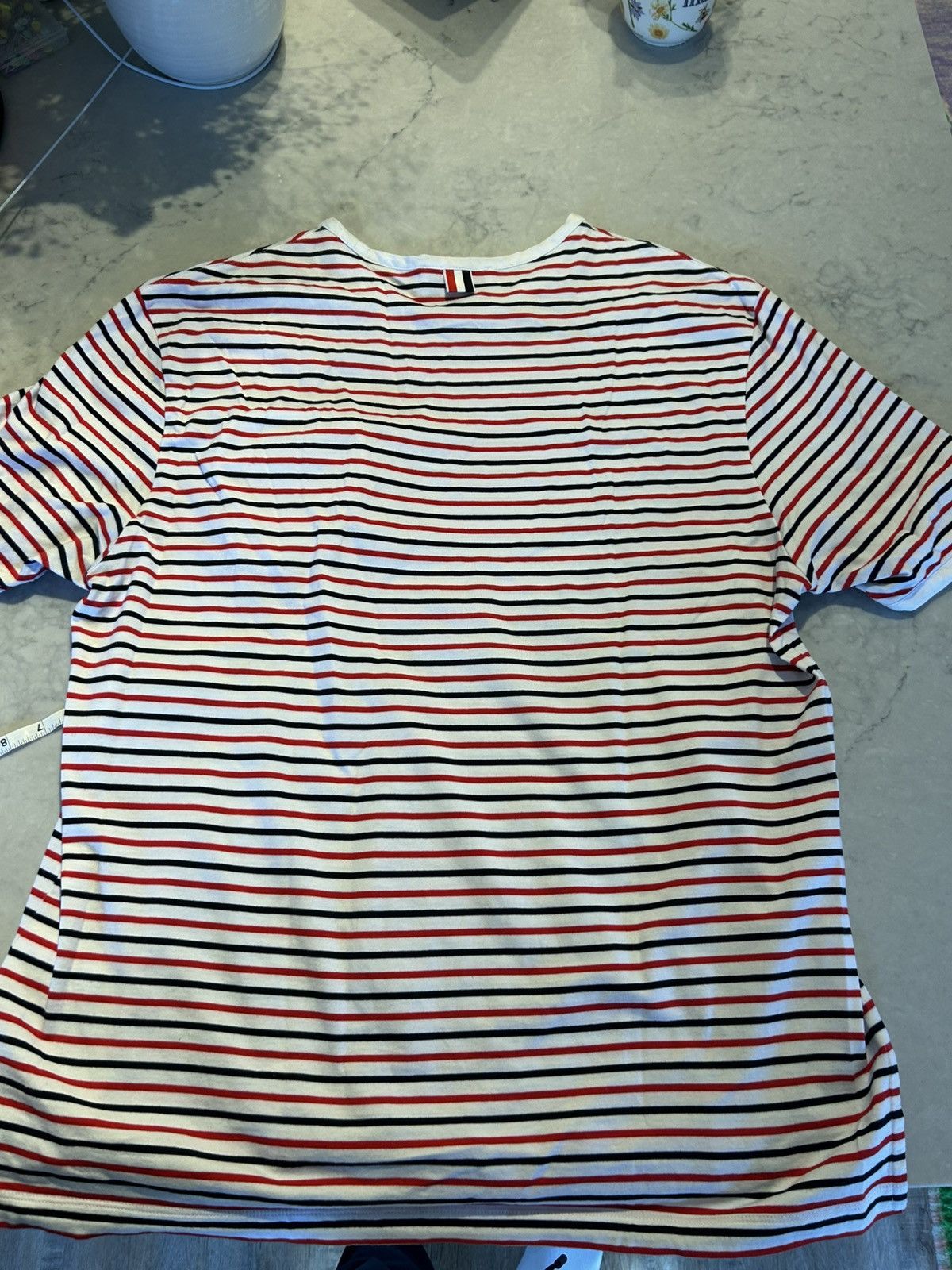 Thom Browne Thom Browne Japanese cotton striped t shirt Size US XL / EU 56 / 4 - 8 Thumbnail