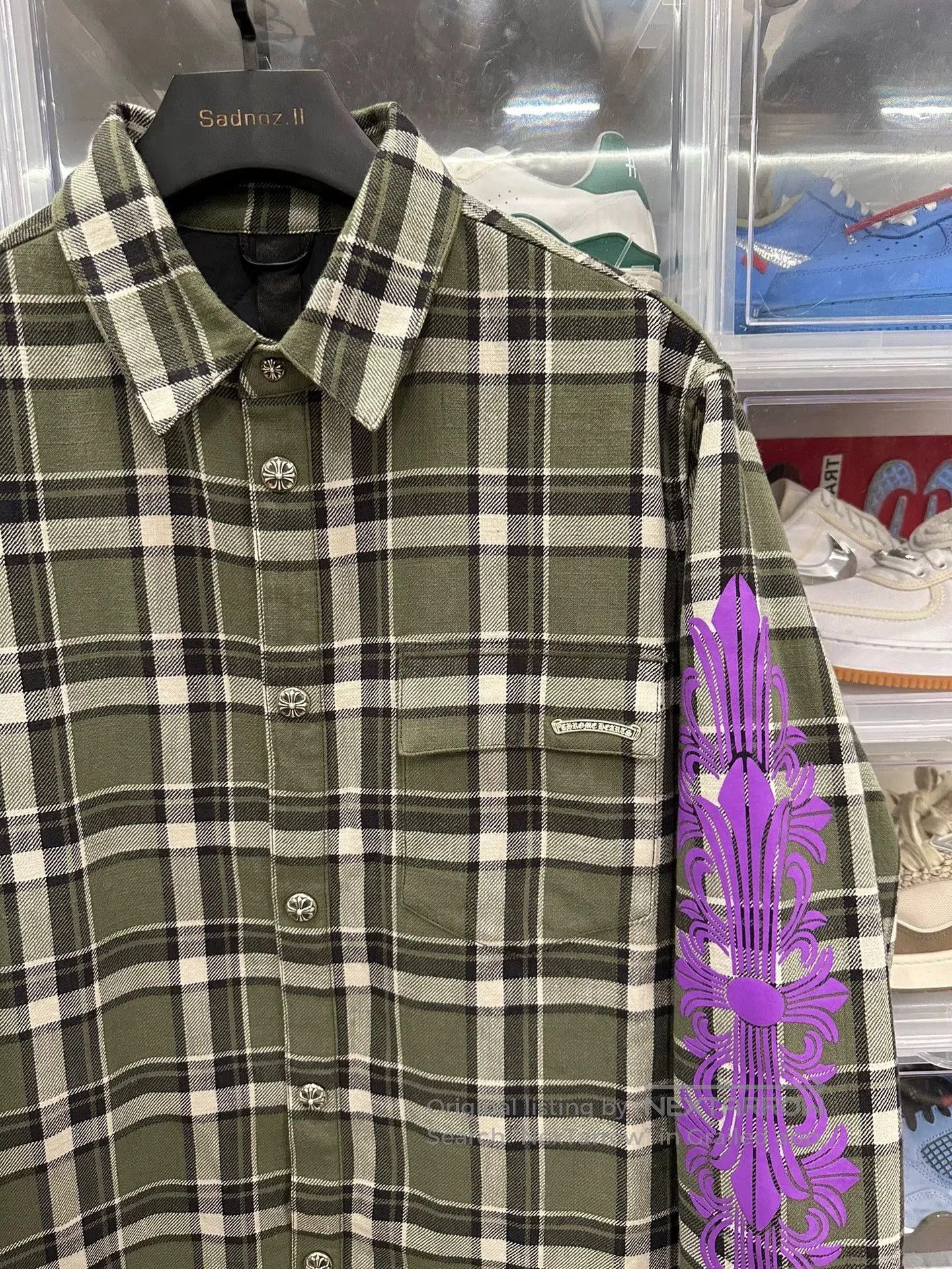 Chrome Hearts chrome hearts purple green plaid shirt jacket. Size US L / EU 52-54 / 3 - 2 Thumbnail