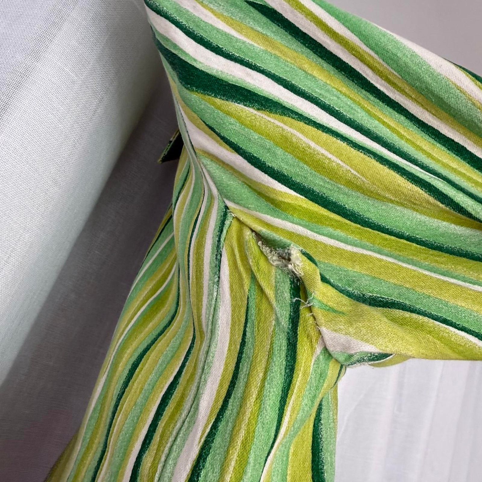 Vintage y2k vertigo green striped cropped zip jacket Size M / US 6-8 / IT 42-44 - 6 Thumbnail